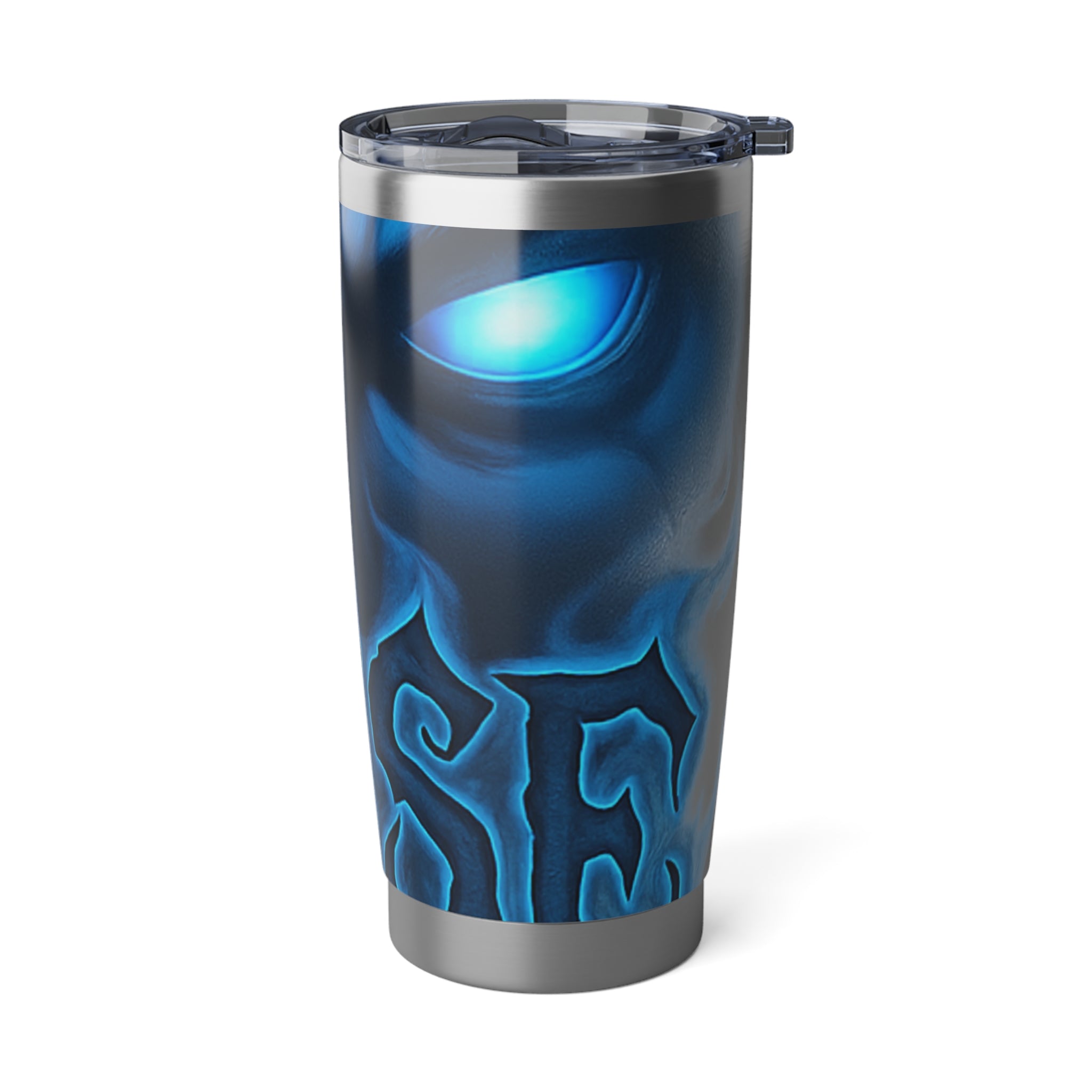 Blue Flame Vagabond 20oz Tumbler — Insulated Travel Mug with Abstract Electric Flame Design