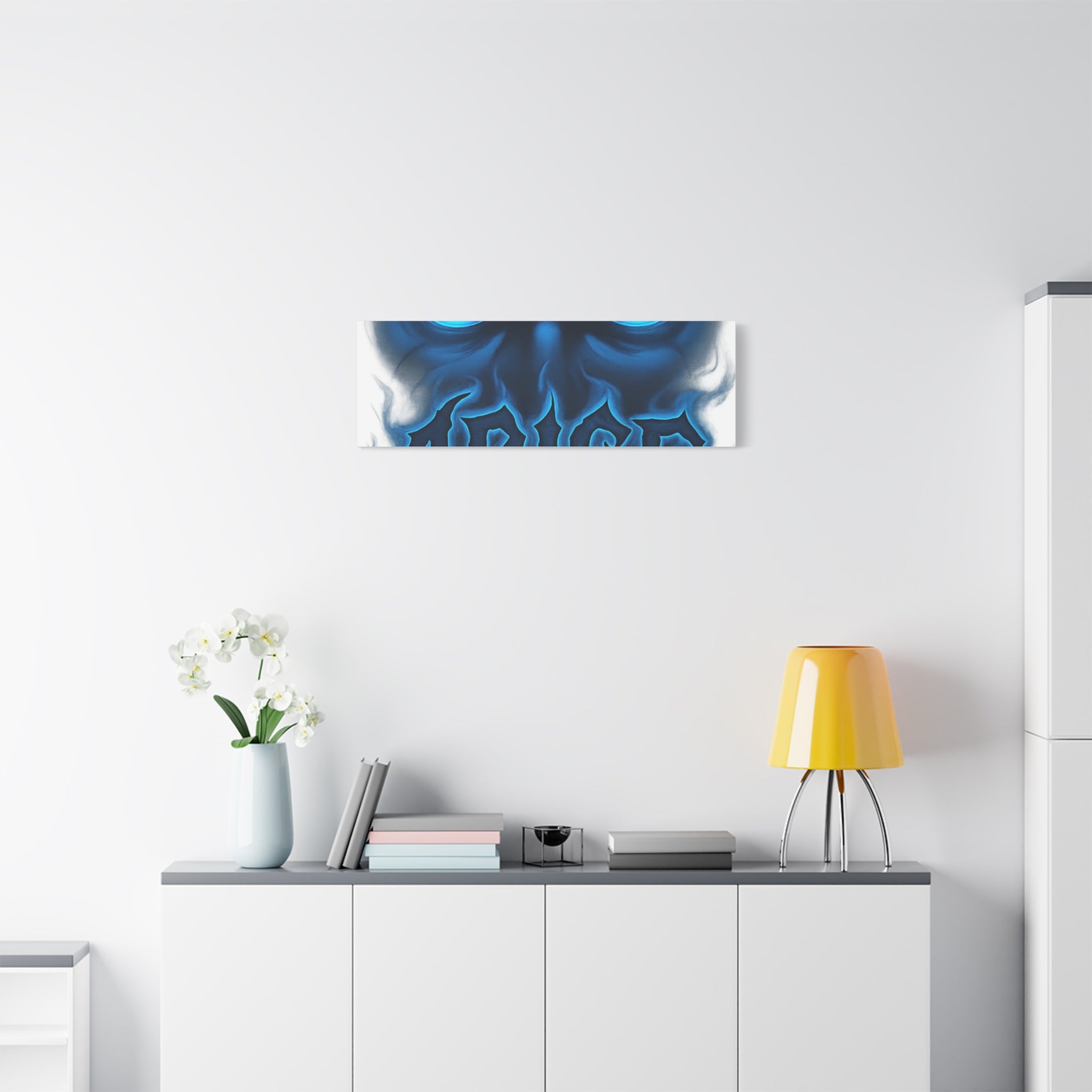 Arise Blue Demon Canvas Wall Art — Matte Stretched Horror Poster