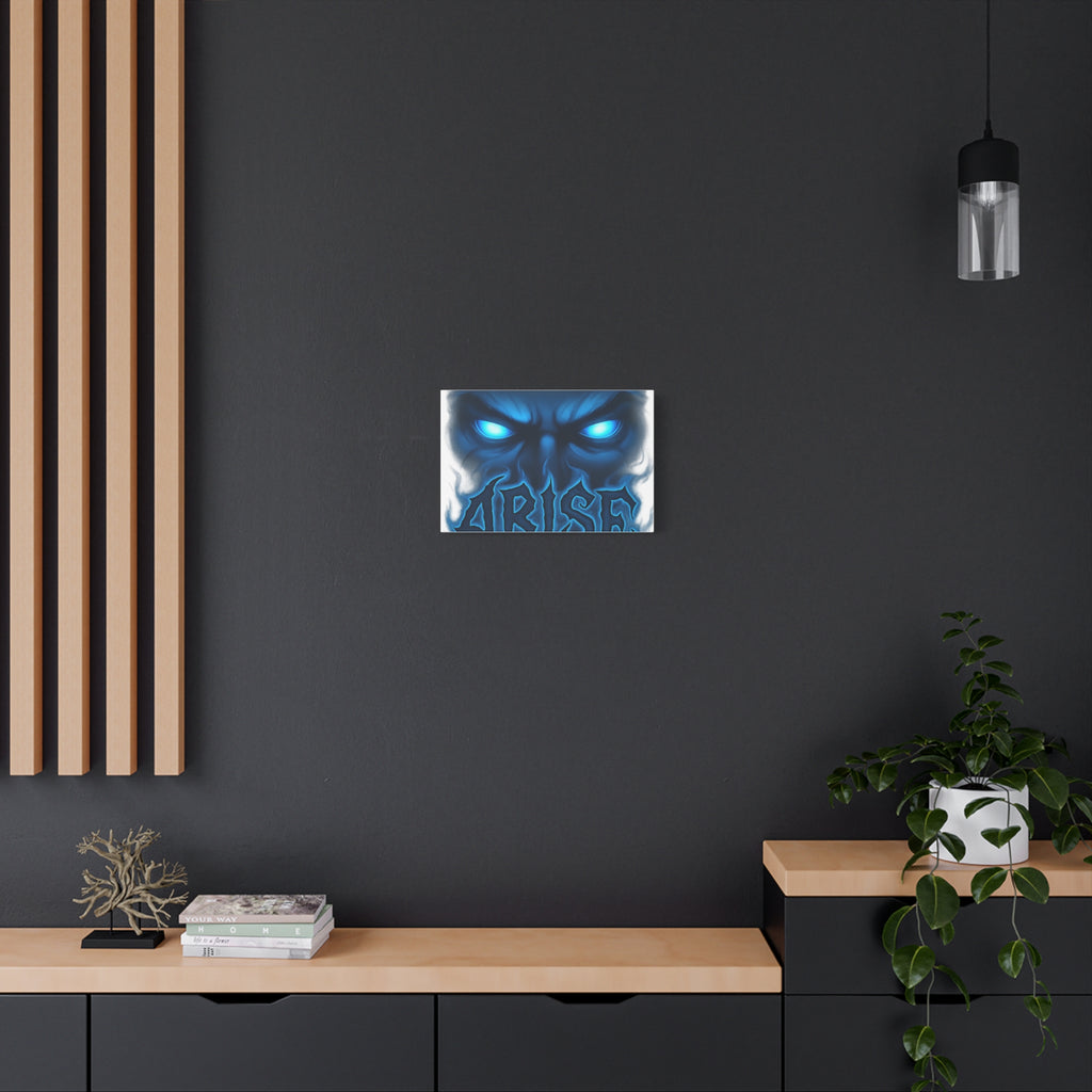 Arise Blue Demon Canvas Wall Art — Matte Stretched Horror Poster