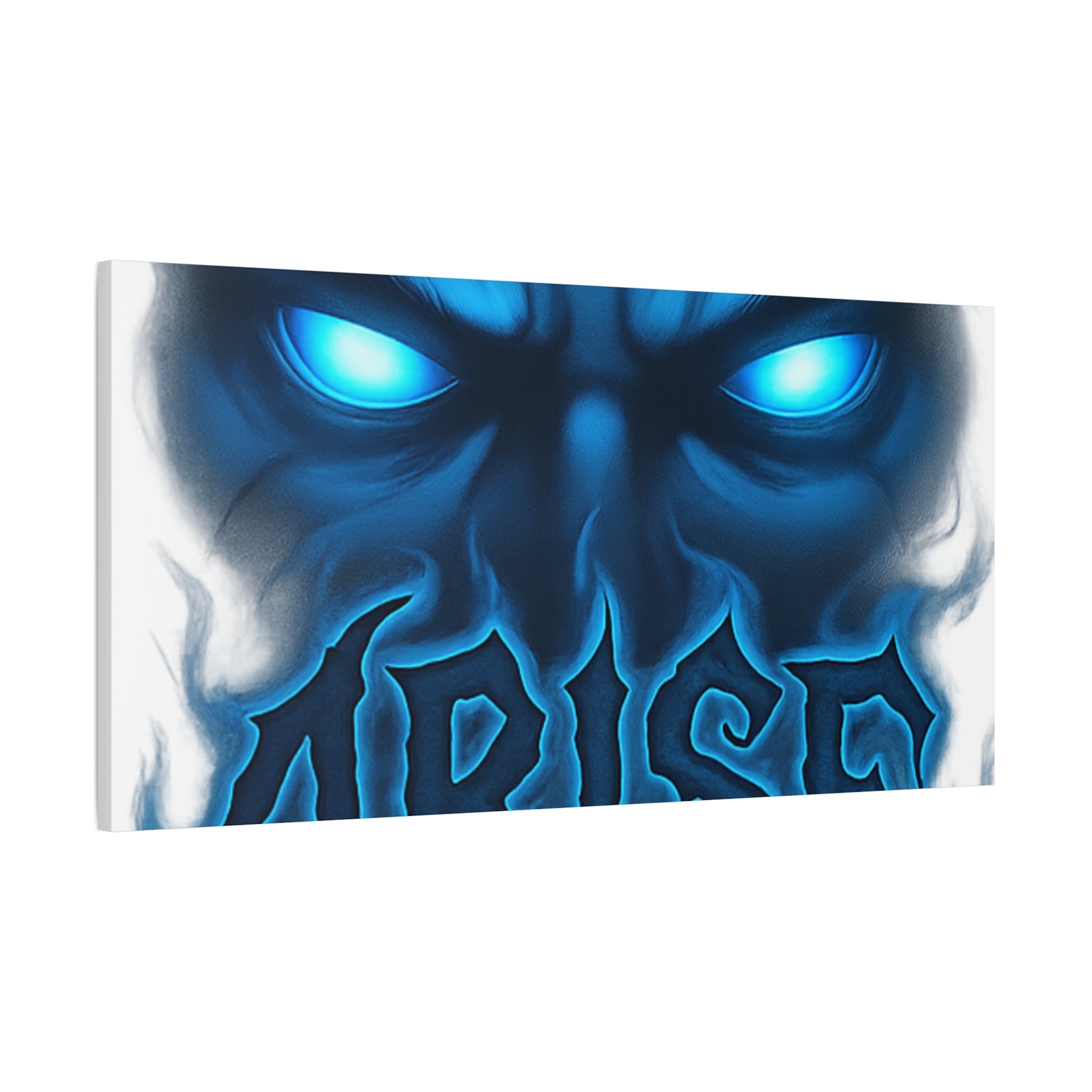 Arise Blue Demon Canvas Wall Art — Matte Stretched Horror Poster