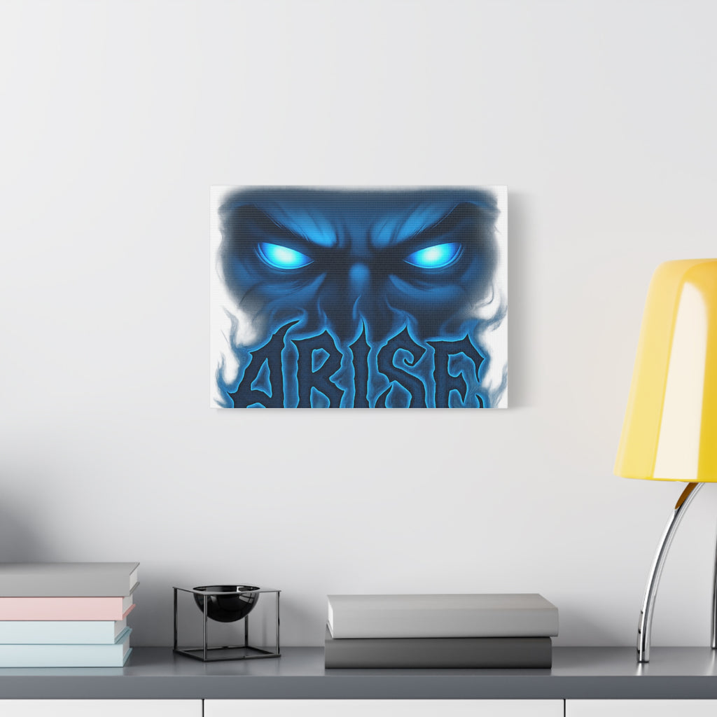 Arise Blue Demon Canvas Wall Art — Matte Stretched Horror Poster
