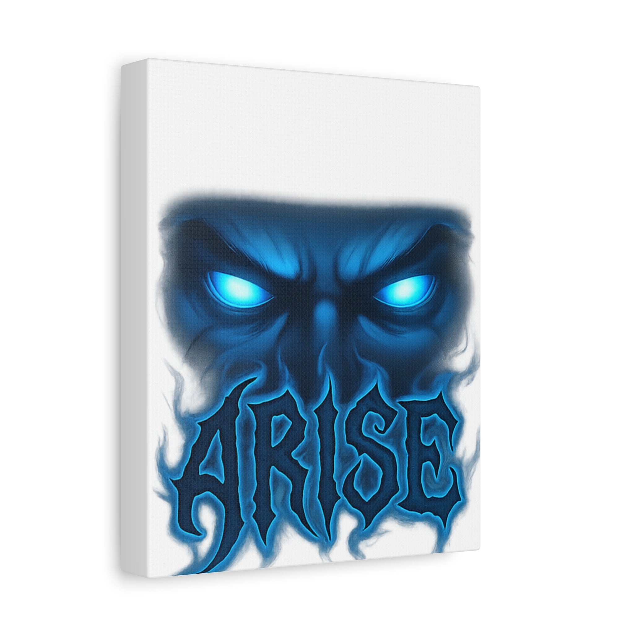 Arise Blue Demon Canvas Wall Art — Matte Stretched Horror Poster