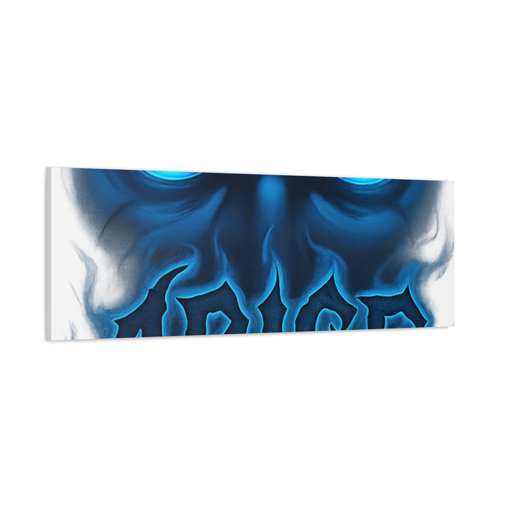 Arise Blue Demon Canvas Wall Art — Matte Stretched Horror Poster