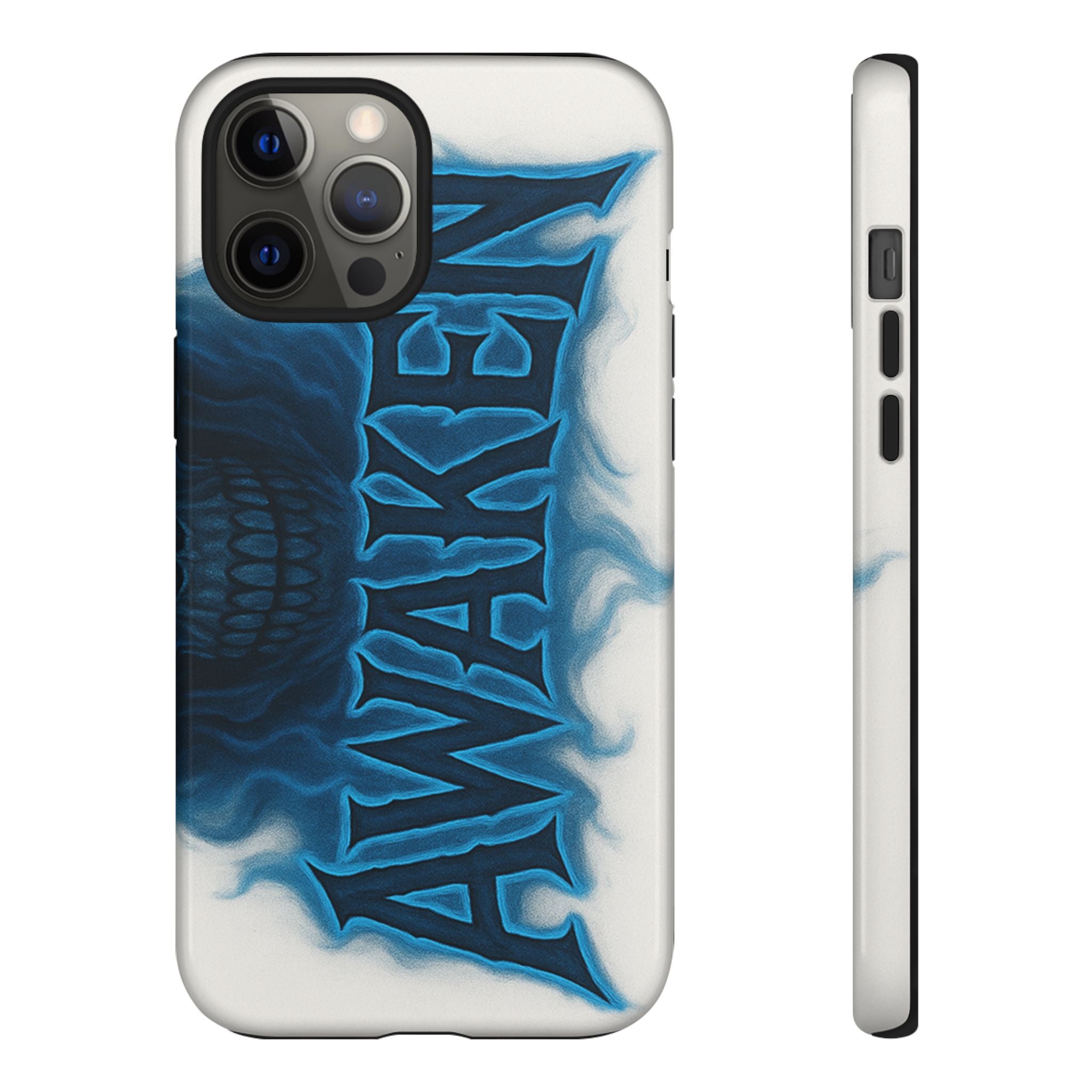 Awaken Skull Blue Flame Phone Case