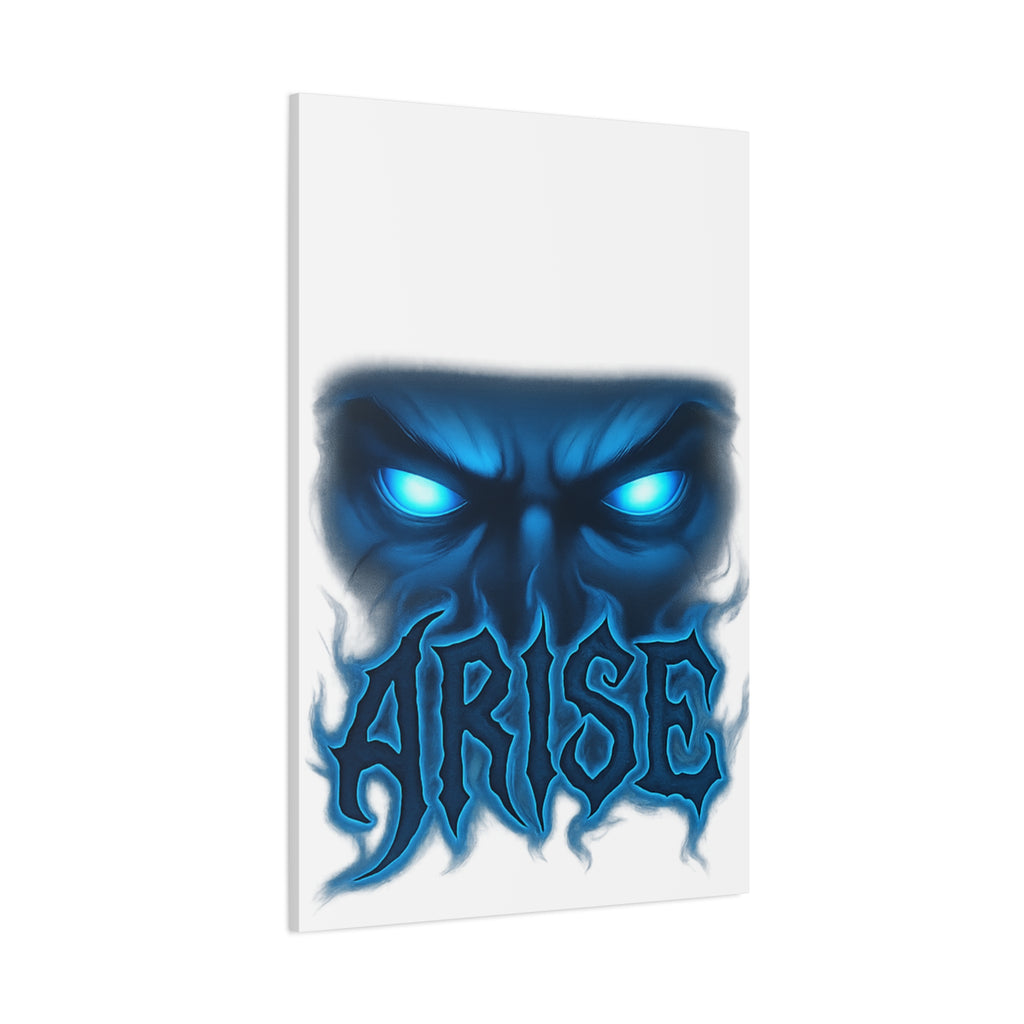 Arise Blue Demon Canvas Wall Art — Matte Stretched Horror Poster