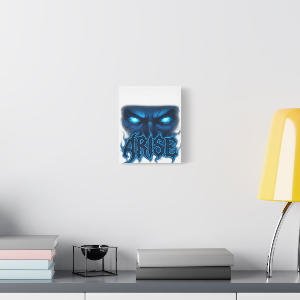 Arise Blue Demon Canvas Wall Art — Matte Stretched Horror Poster