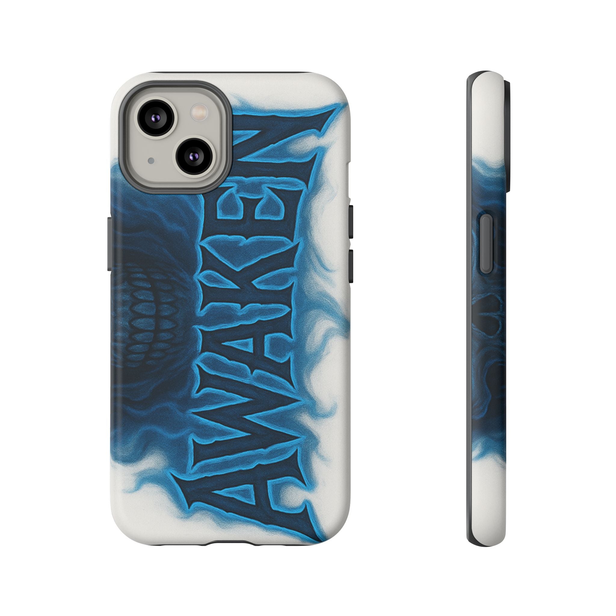 Awaken Skull Blue Flame Phone Case
