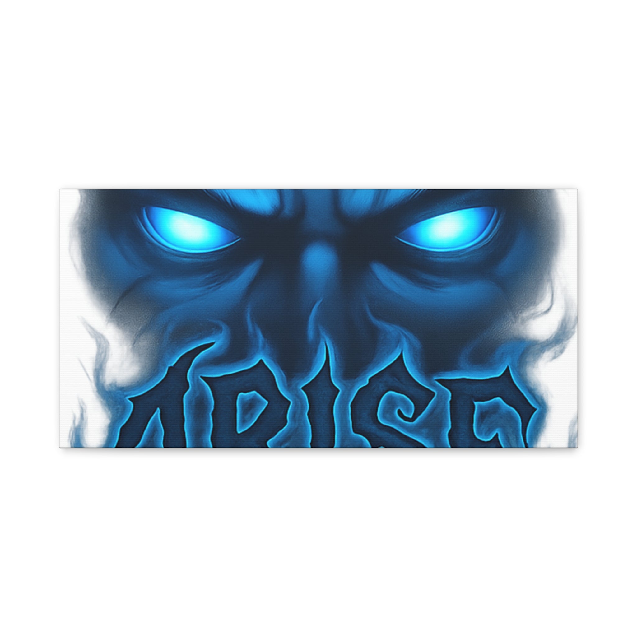 Arise Blue Demon Canvas Wall Art — Matte Stretched Horror Poster