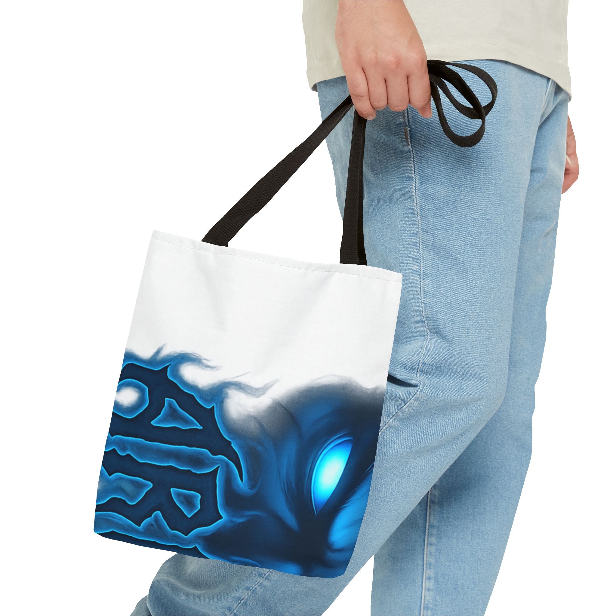 Blue Flame Tribal Tote Bag - Mystical AOP Canvas Tote