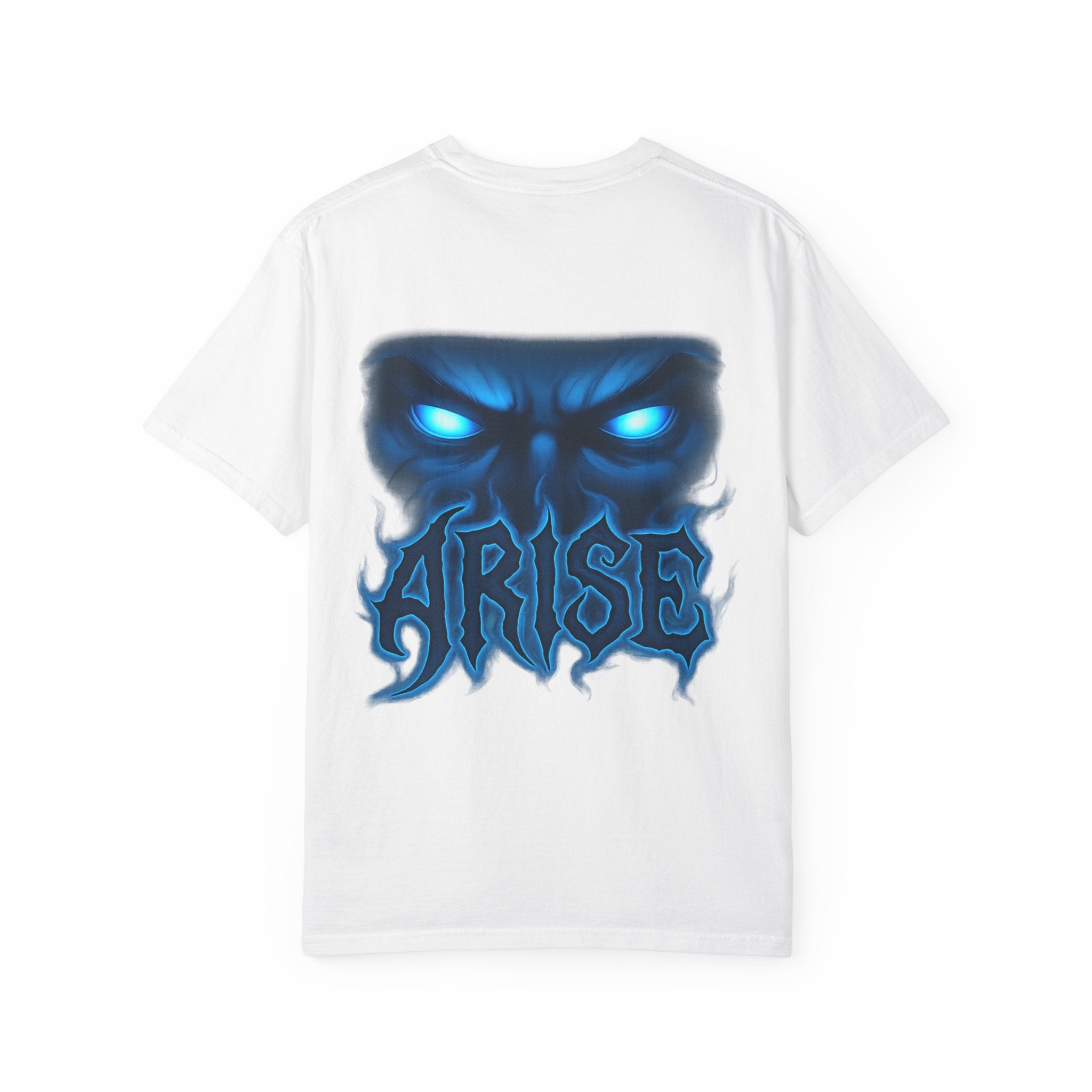 Awaken / Arise Graphic T‑Shirt — Blue Flame Skull Streetwear