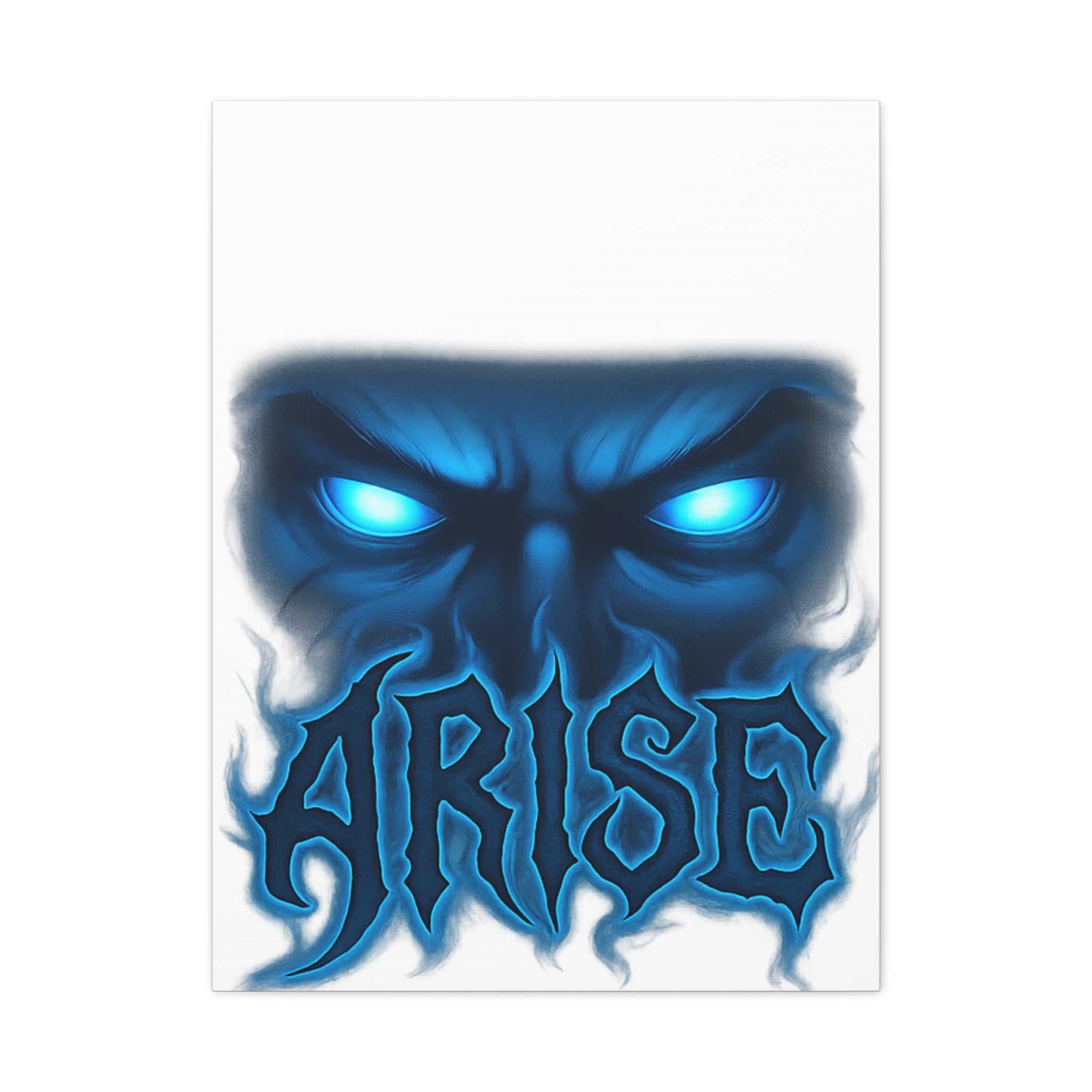 Arise Blue Demon Canvas Wall Art — Matte Stretched Horror Poster