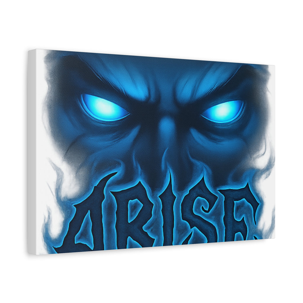 Arise Blue Demon Canvas Wall Art — Matte Stretched Horror Poster