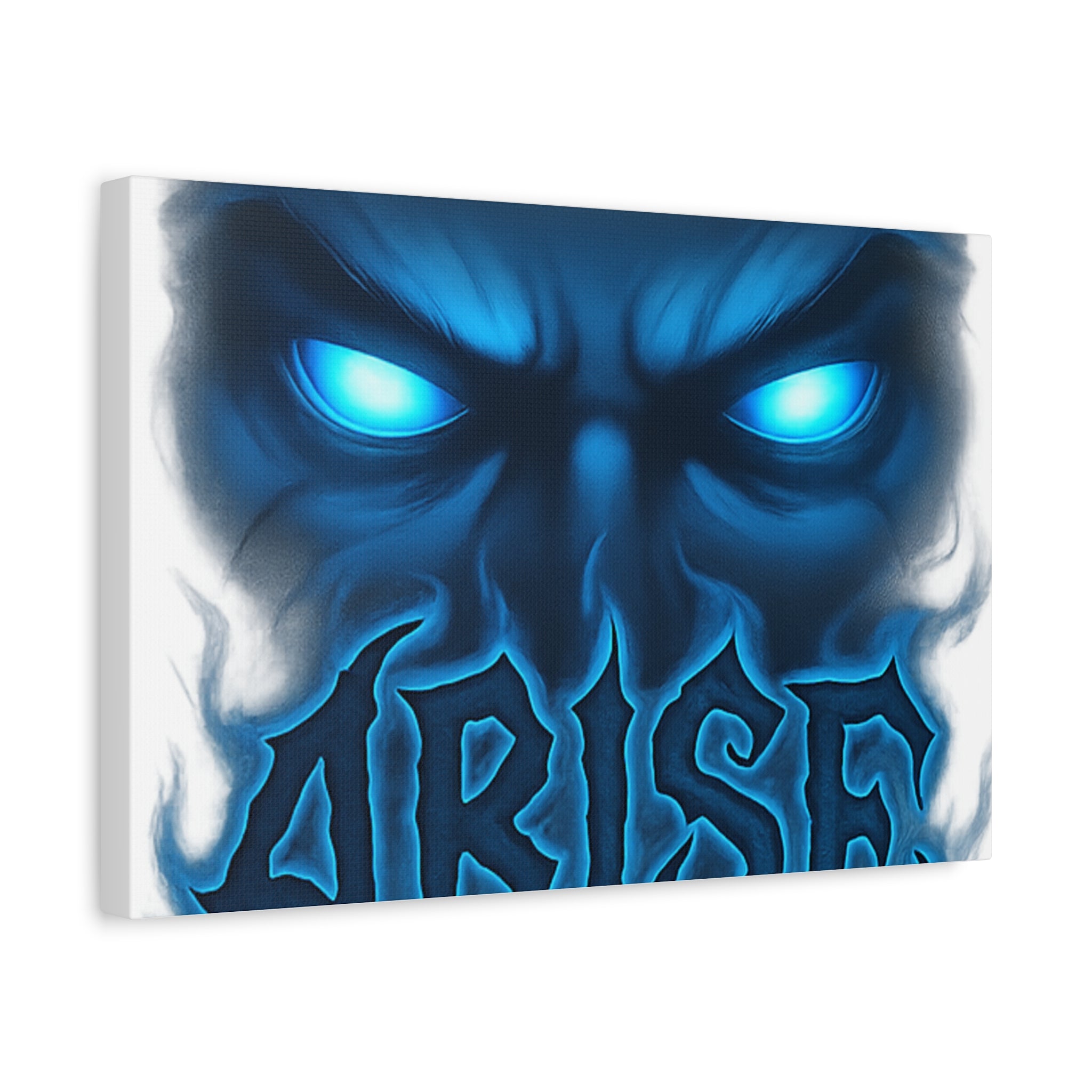 Arise Blue Demon Canvas Wall Art — Matte Stretched Horror Poster