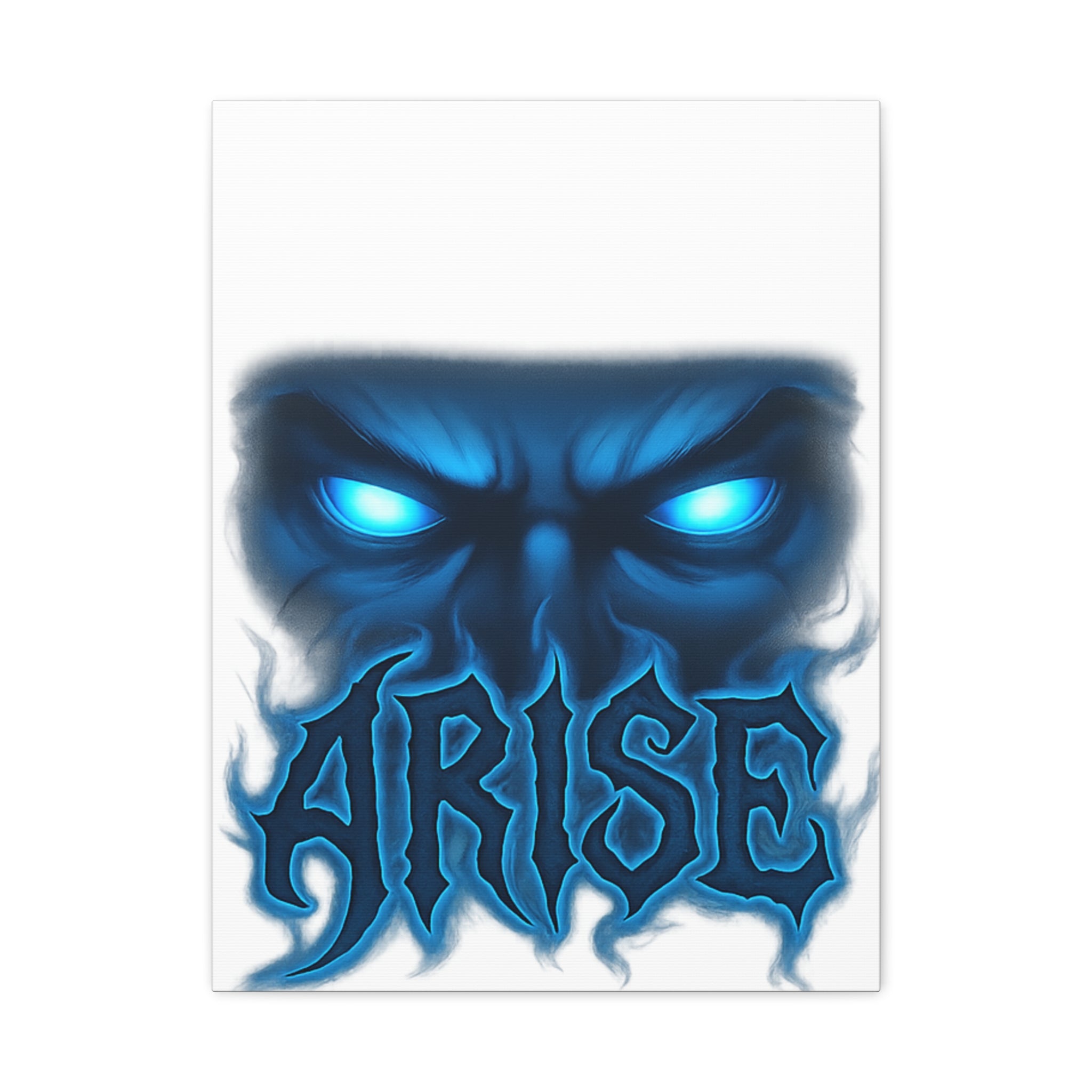 Arise Blue Demon Canvas Wall Art — Matte Stretched Horror Poster