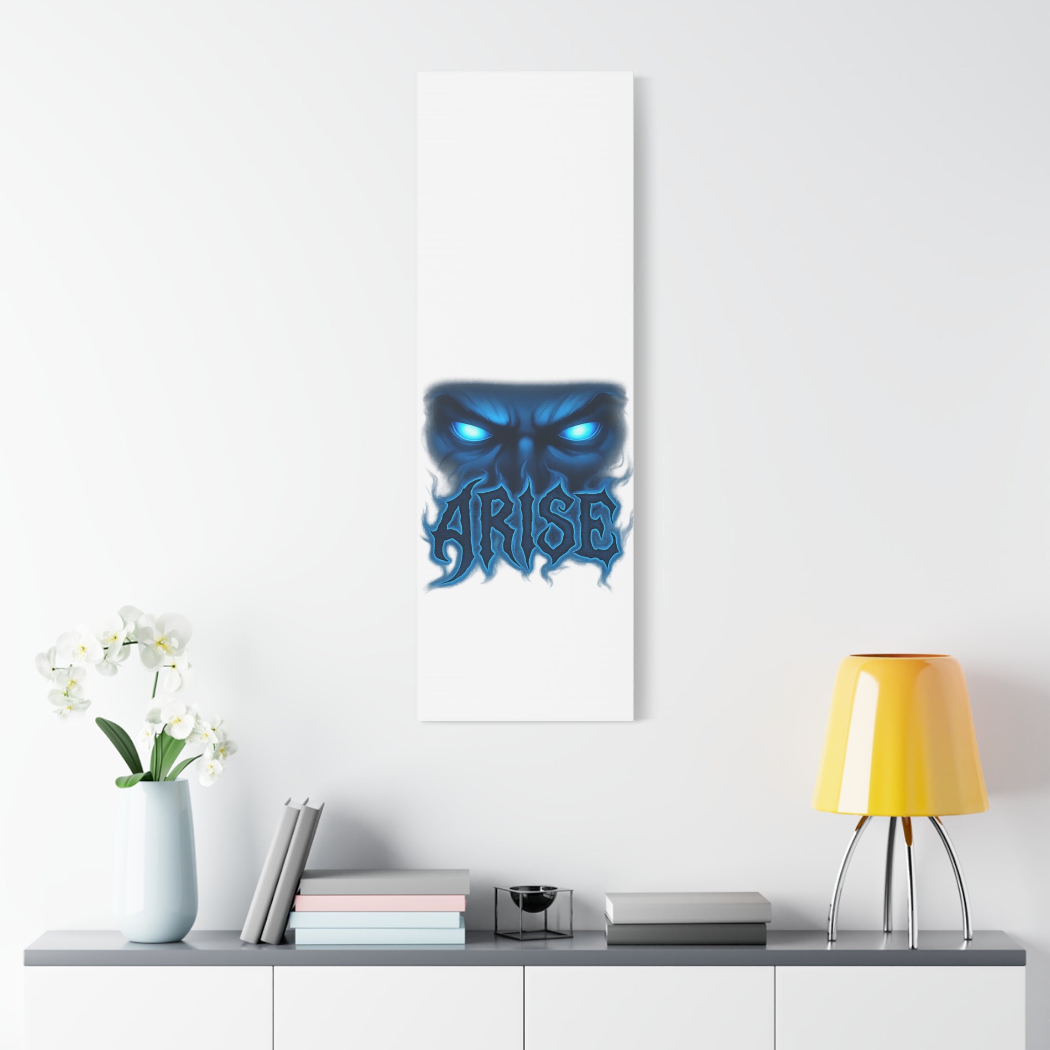 Arise Blue Demon Canvas Wall Art — Matte Stretched Horror Poster