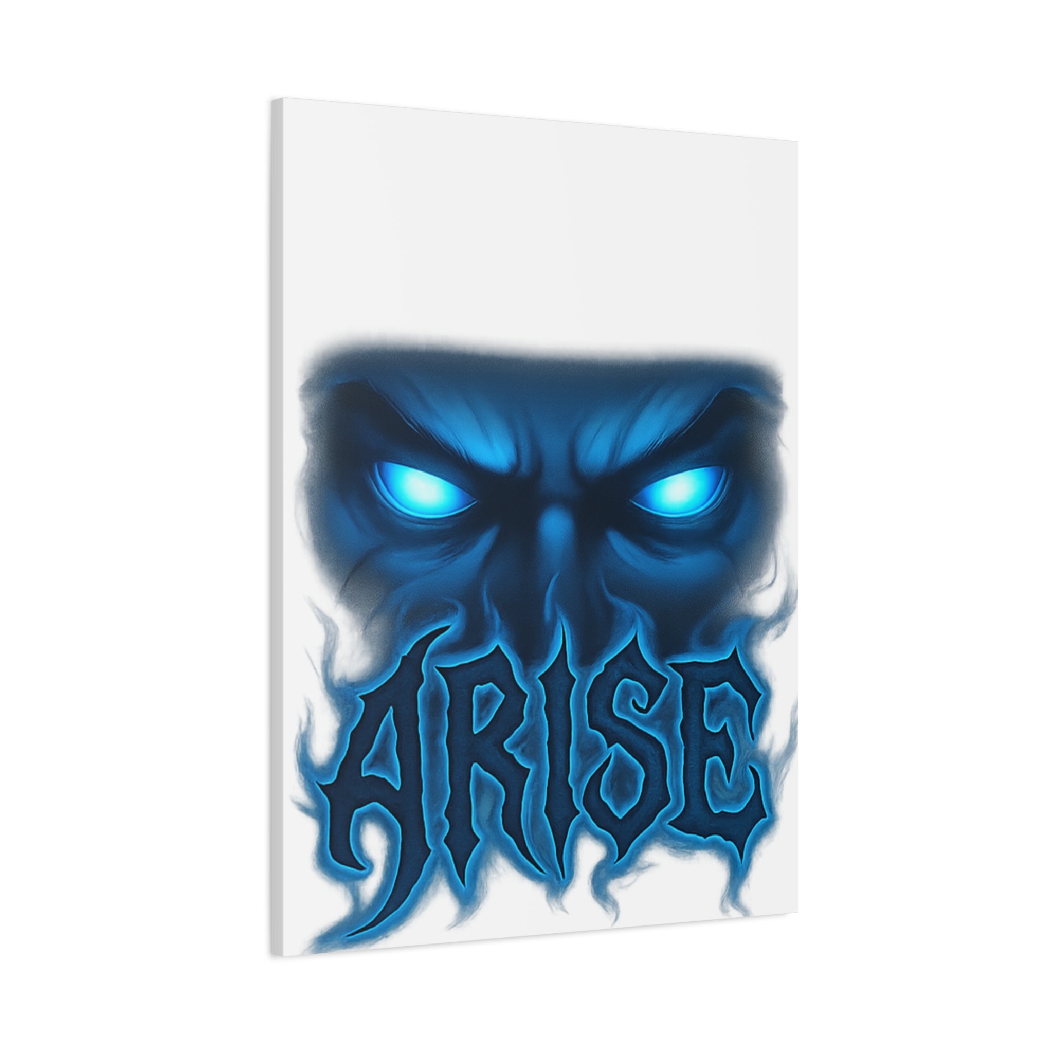 Arise Blue Demon Canvas Wall Art — Matte Stretched Horror Poster