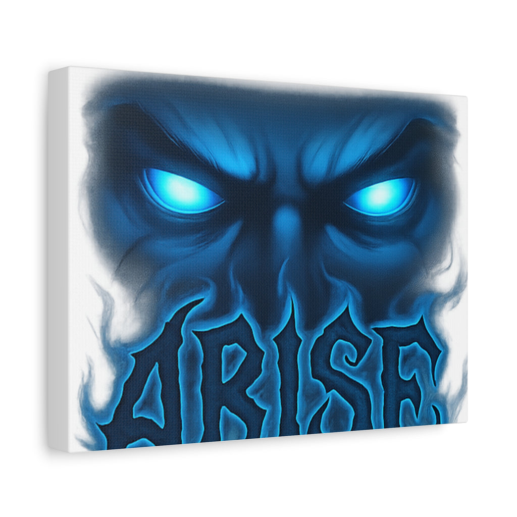 Arise Blue Demon Canvas Wall Art — Matte Stretched Horror Poster