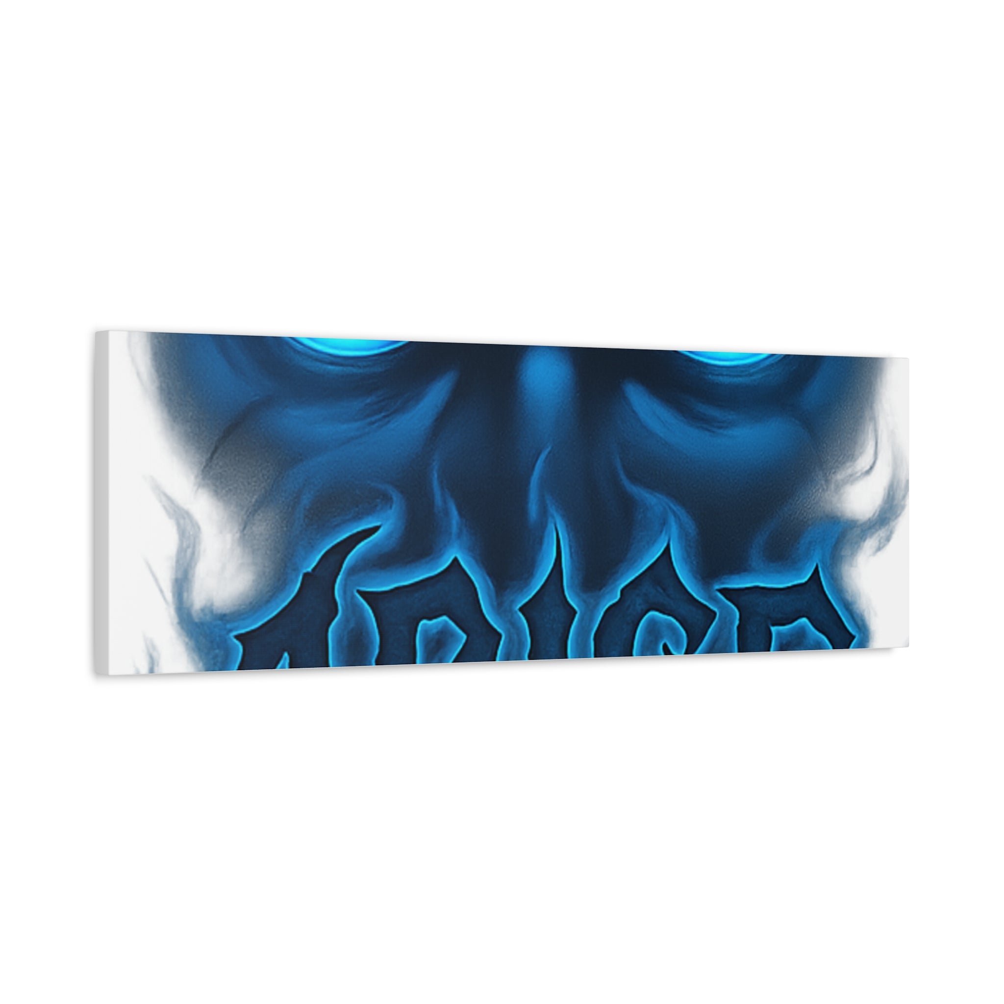 Arise Blue Demon Canvas Wall Art — Matte Stretched Horror Poster