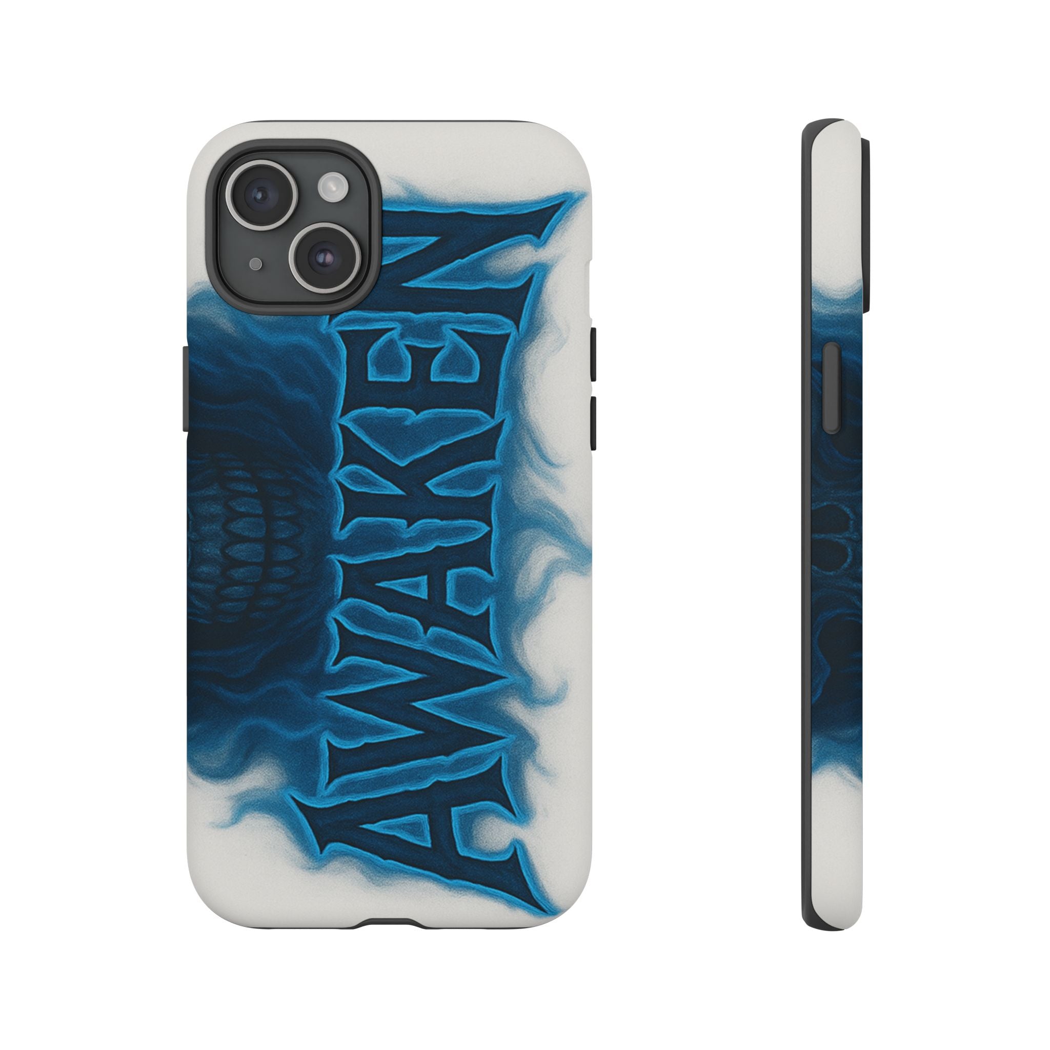 Awaken Skull Blue Flame Phone Case