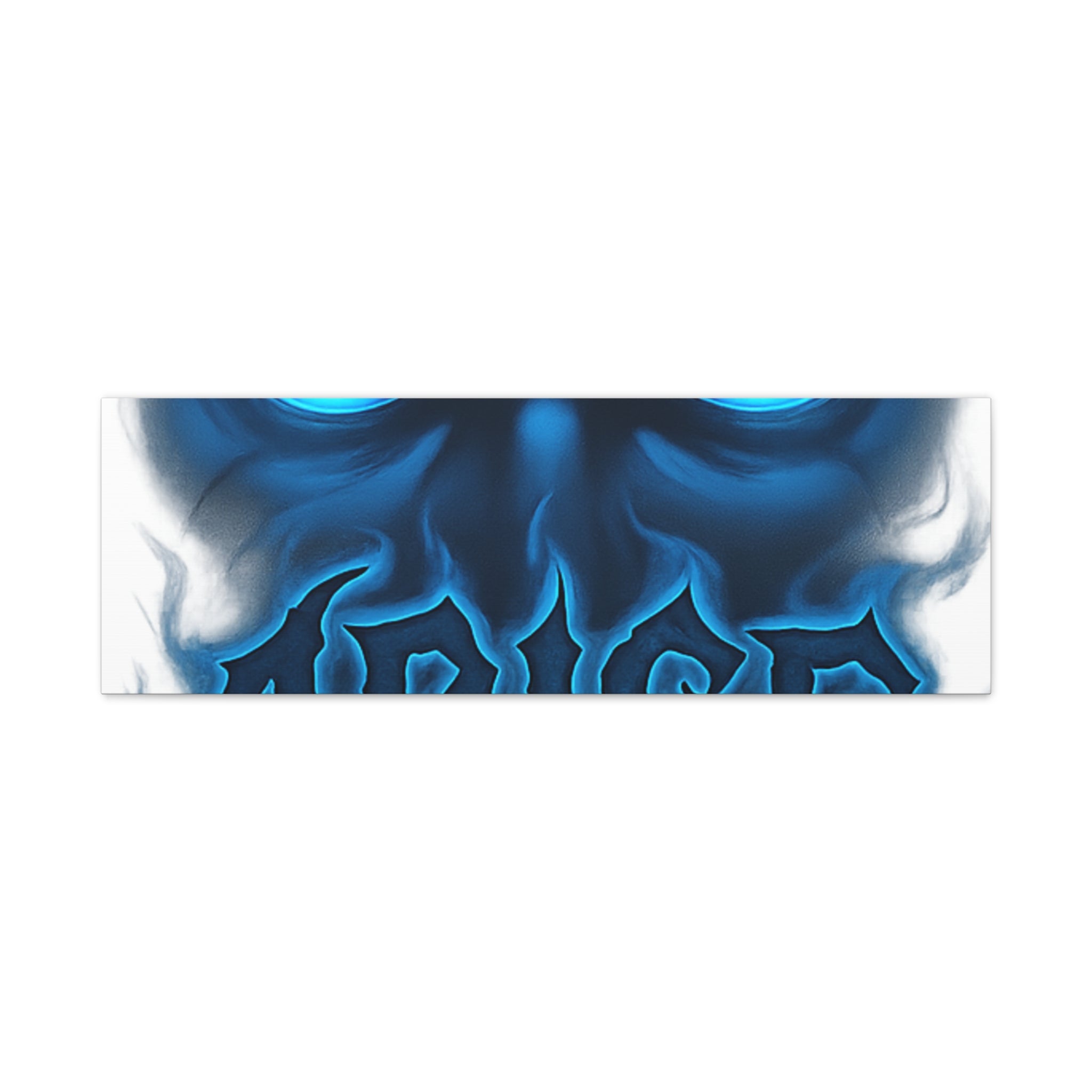 Arise Blue Demon Canvas Wall Art — Matte Stretched Horror Poster