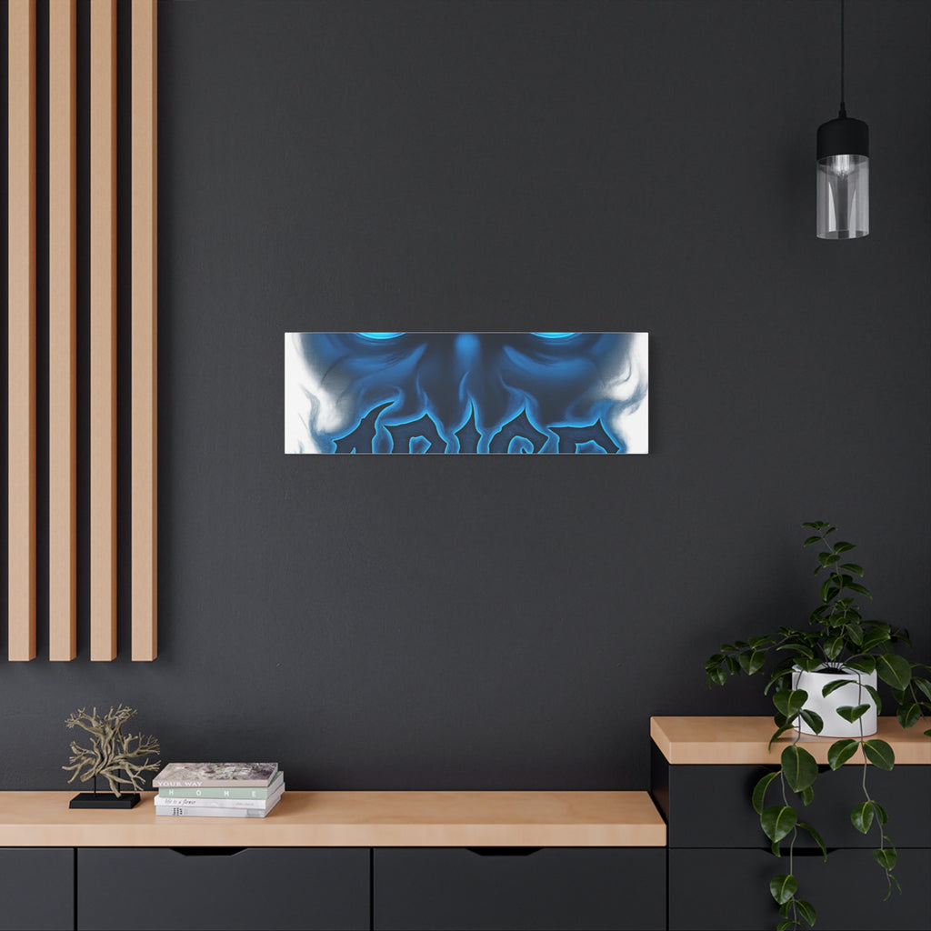 Arise Blue Demon Canvas Wall Art — Matte Stretched Horror Poster