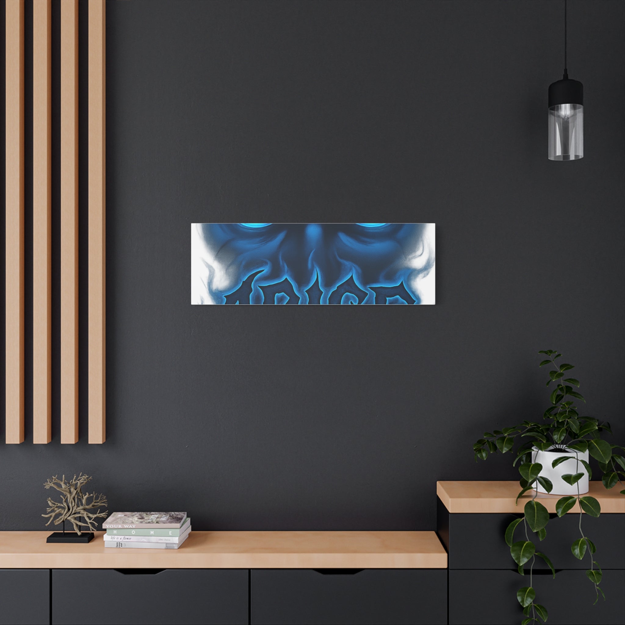 Arise Blue Demon Canvas Wall Art — Matte Stretched Horror Poster