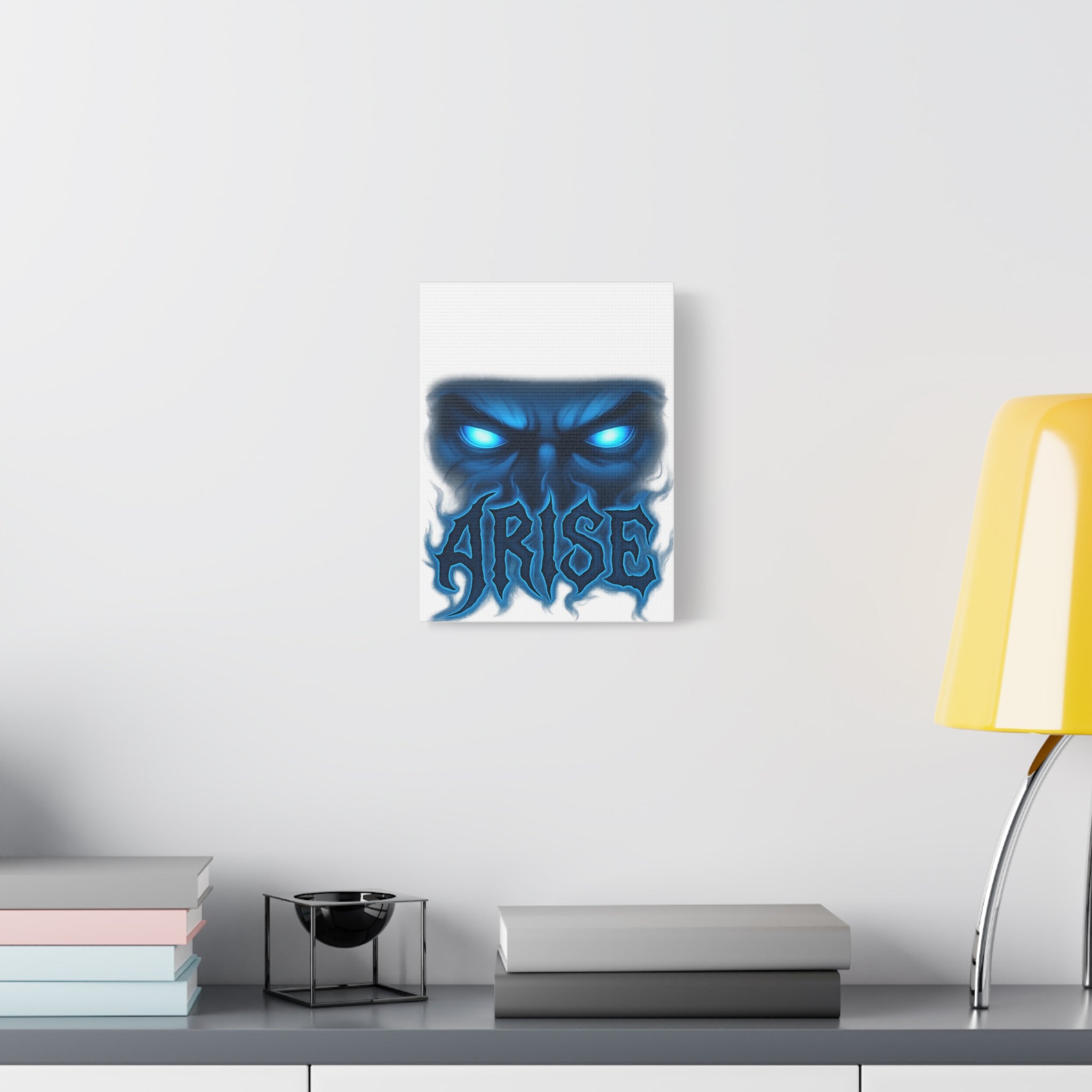 Arise Blue Demon Canvas Wall Art — Matte Stretched Horror Poster
