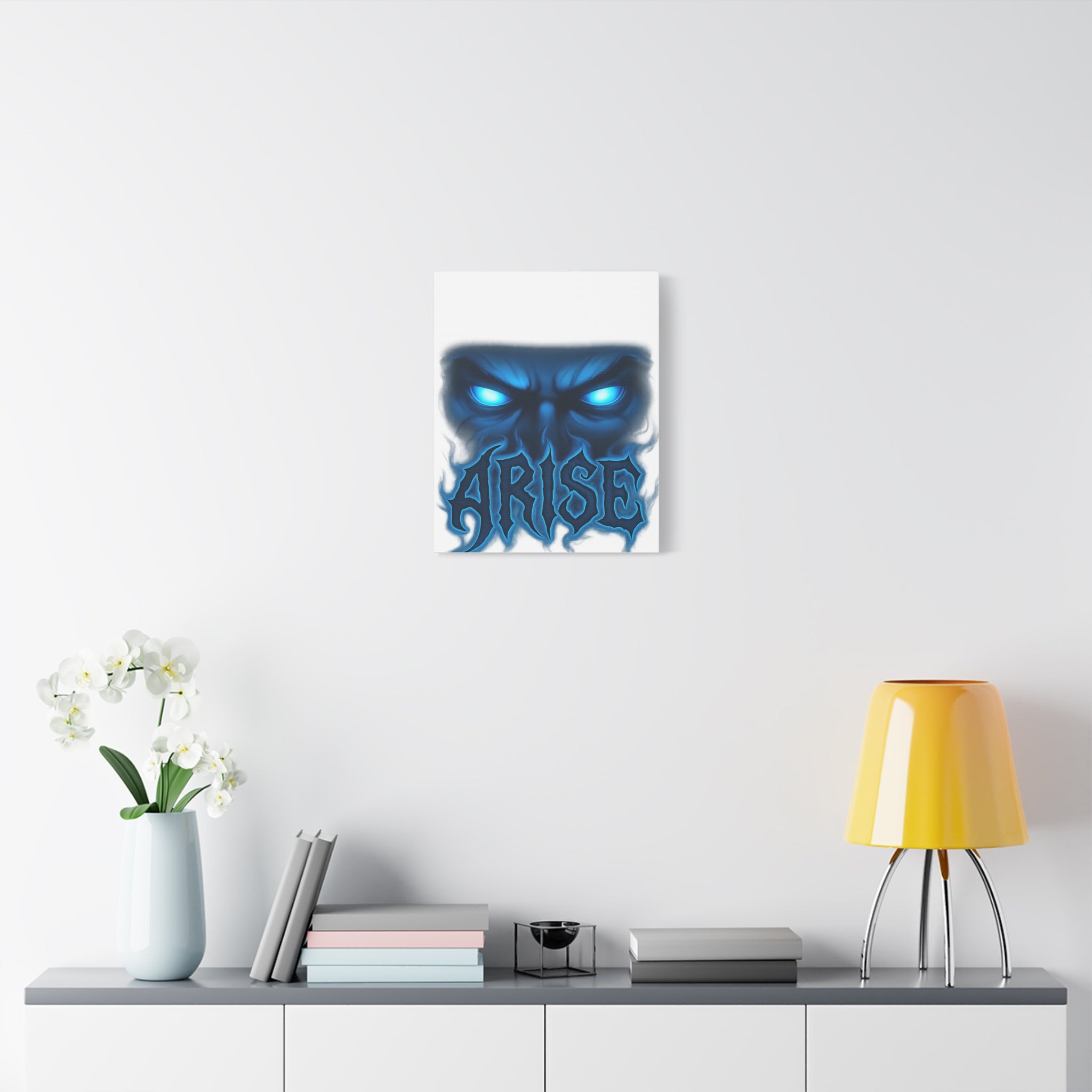 Arise Blue Demon Canvas Wall Art — Matte Stretched Horror Poster
