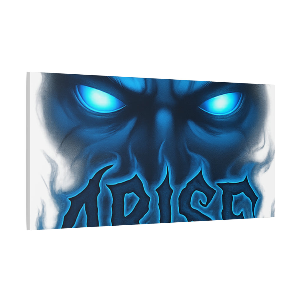 Arise Blue Demon Canvas Wall Art — Matte Stretched Horror Poster