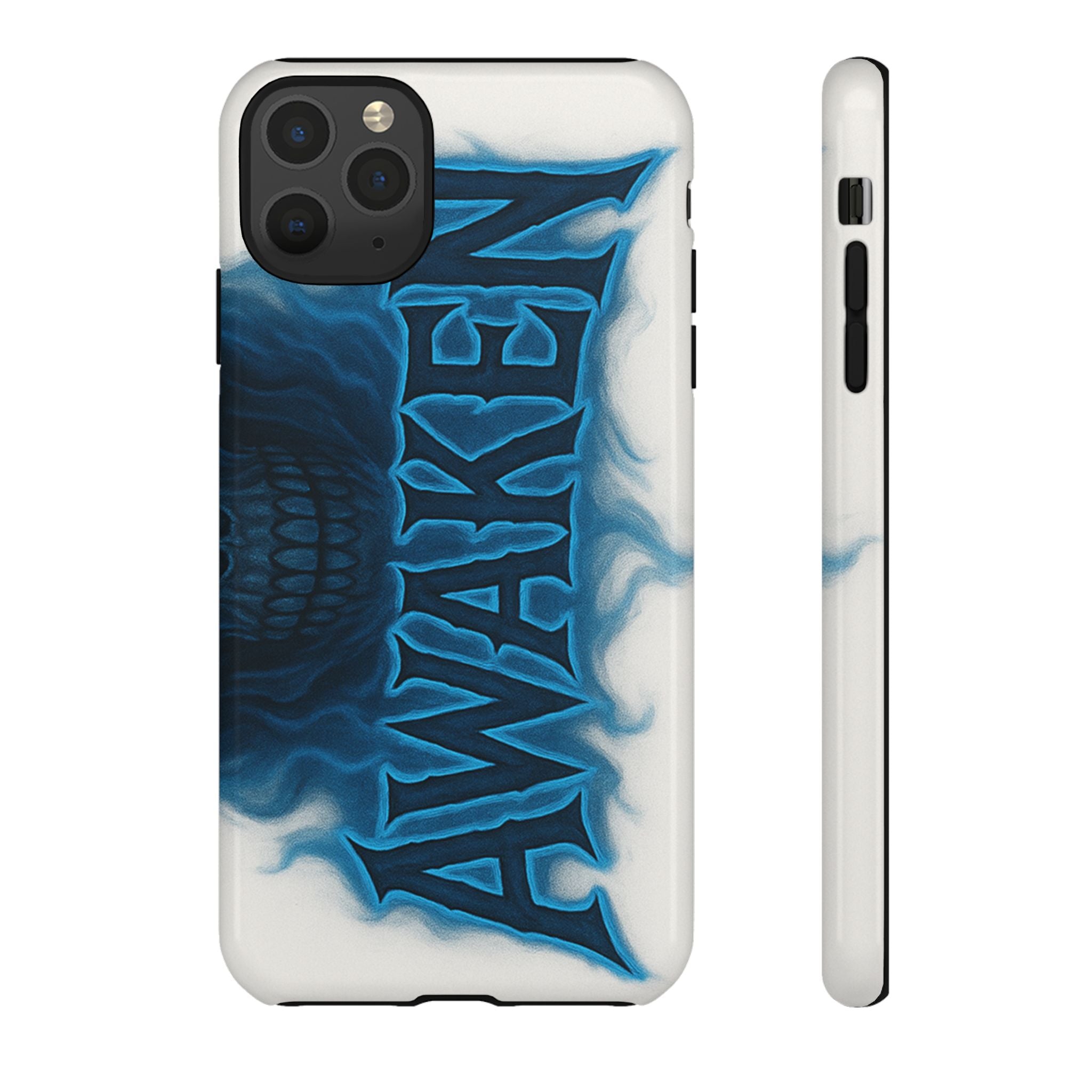 Awaken Skull Blue Flame Phone Case