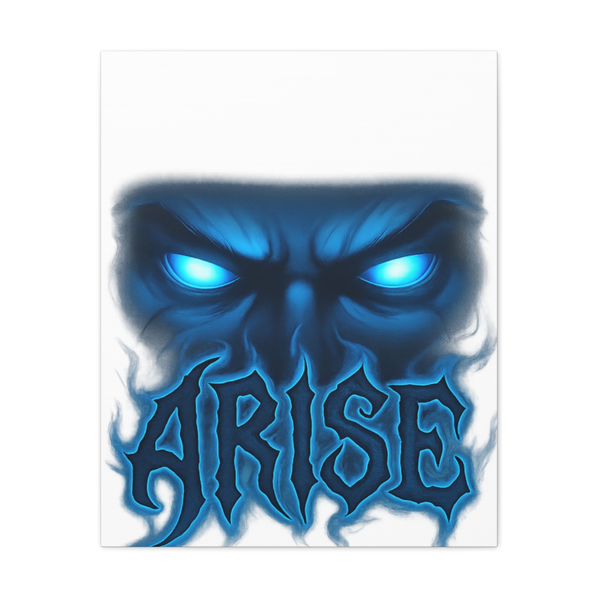 Arise Blue Demon Canvas Wall Art — Matte Stretched Horror Poster