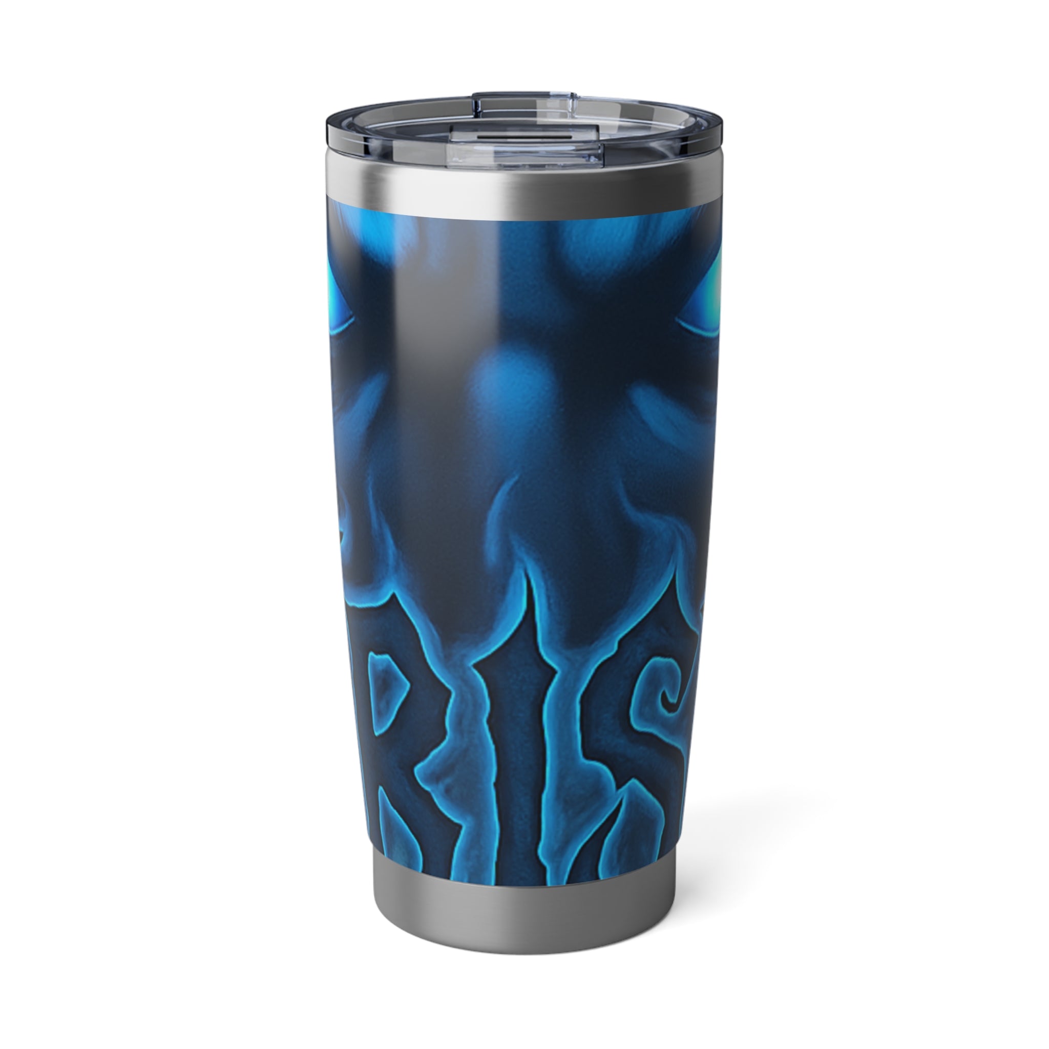 Blue Flame Vagabond 20oz Tumbler — Insulated Travel Mug with Abstract Electric Flame Design