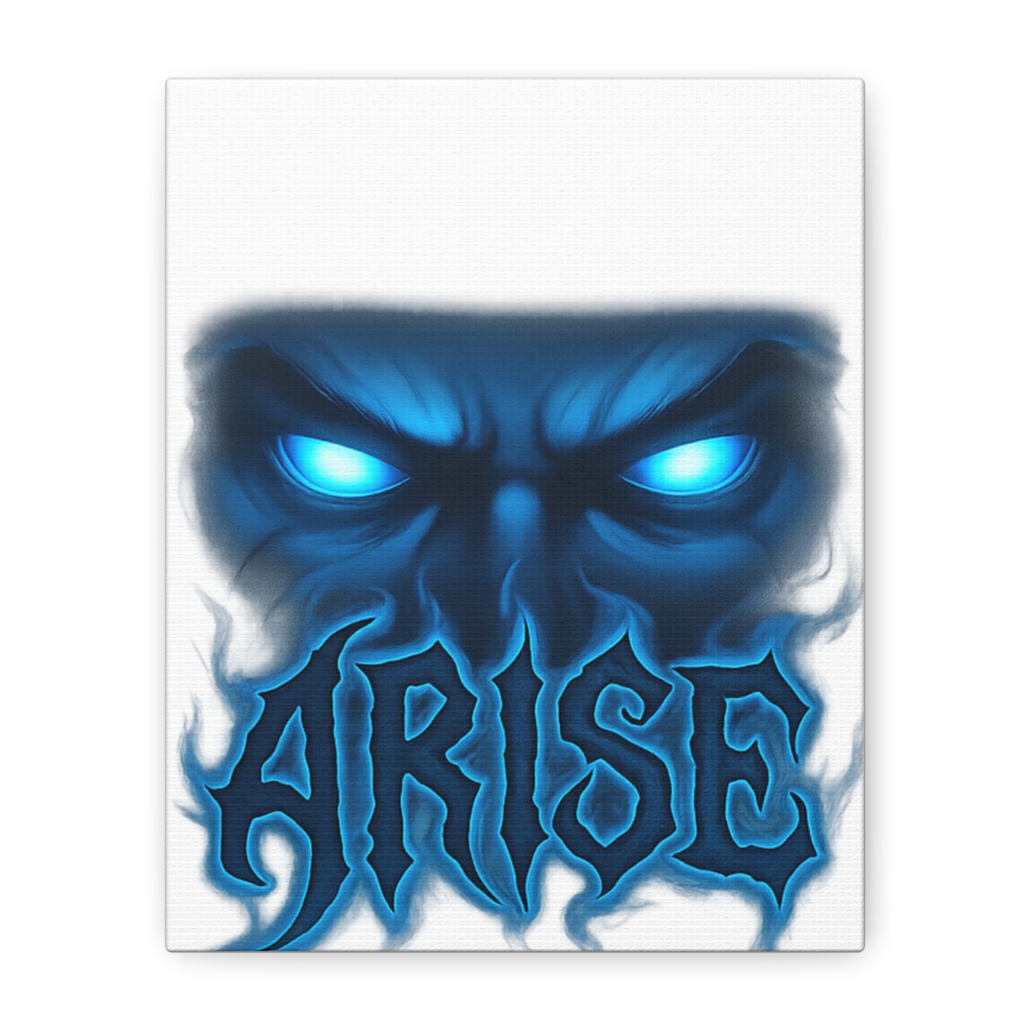 Arise Blue Demon Canvas Wall Art — Matte Stretched Horror Poster