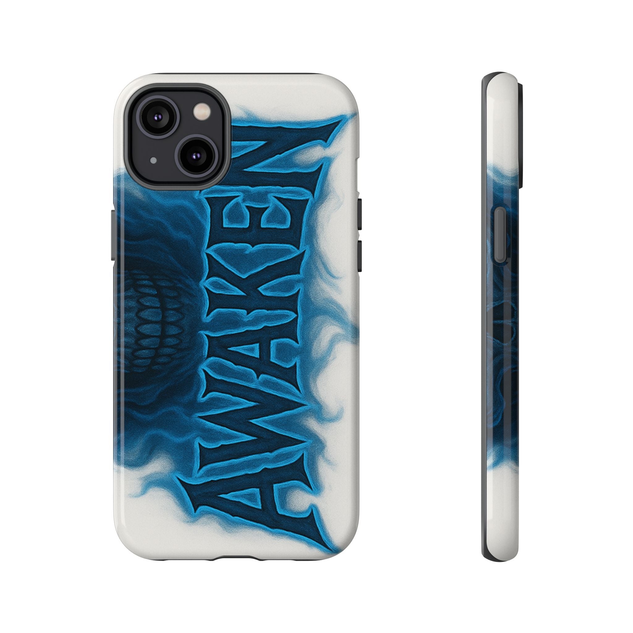 Awaken Skull Blue Flame Phone Case