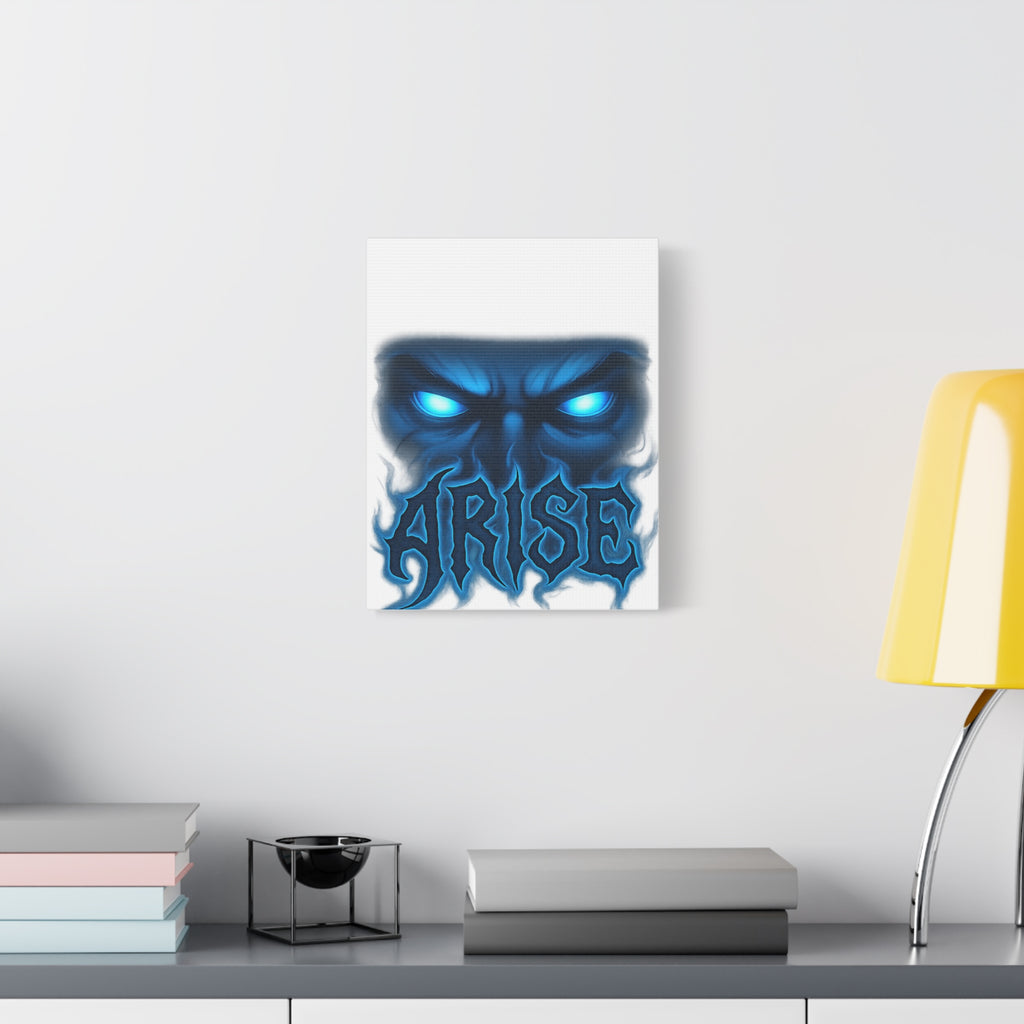 Arise Blue Demon Canvas Wall Art — Matte Stretched Horror Poster