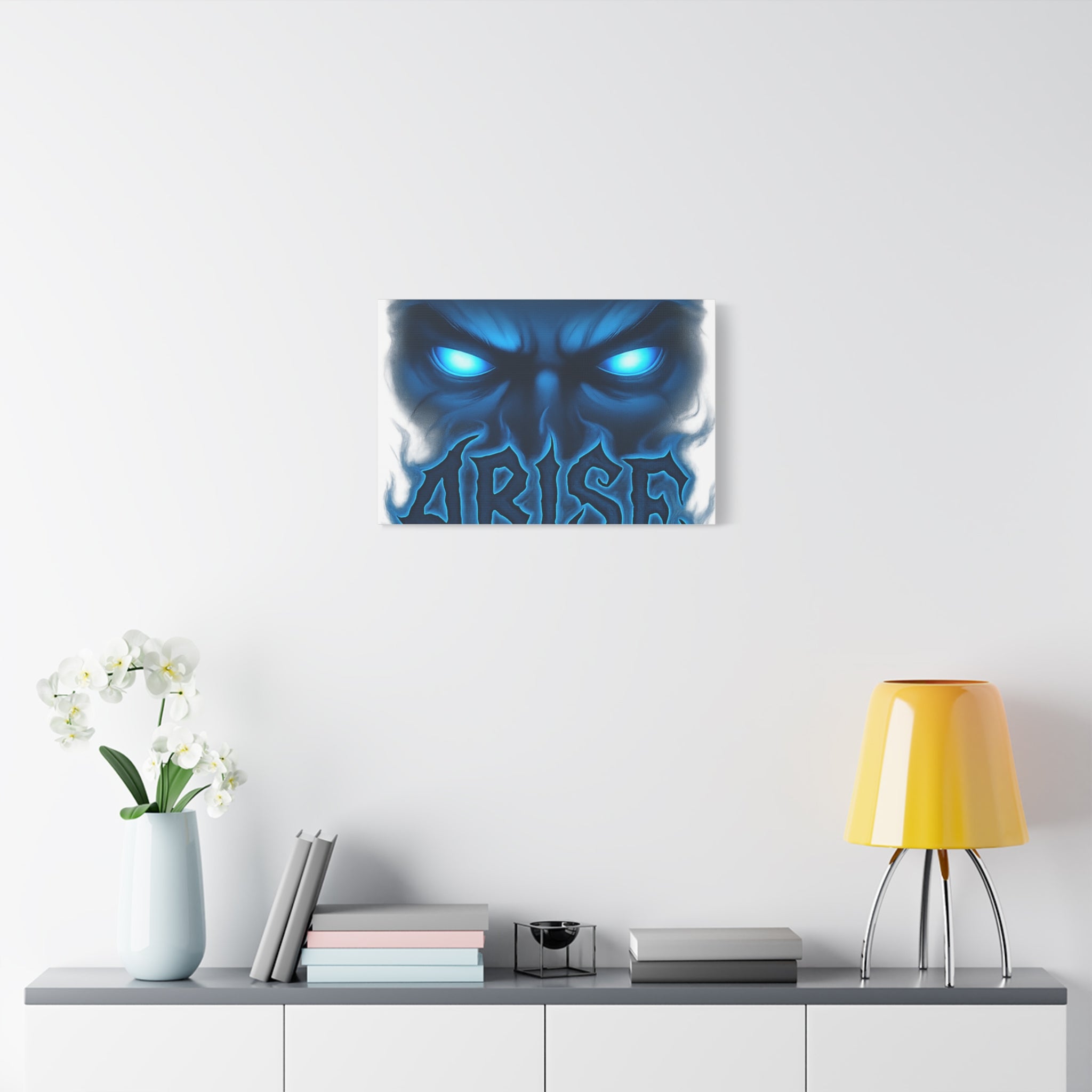 Arise Blue Demon Canvas Wall Art — Matte Stretched Horror Poster