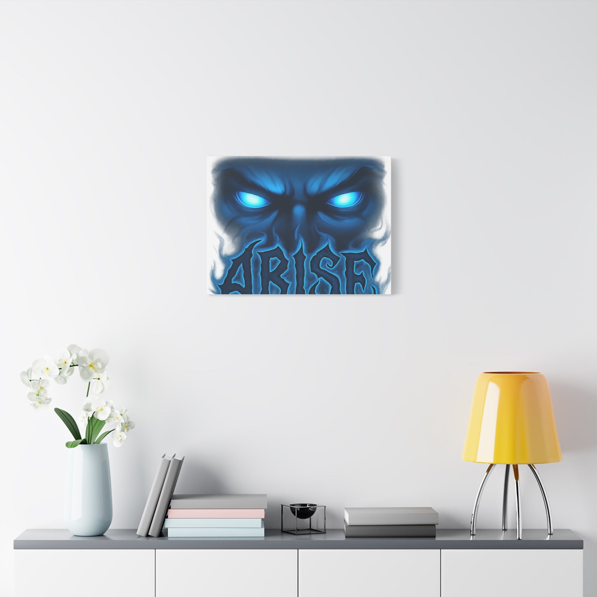 Arise Blue Demon Canvas Wall Art — Matte Stretched Horror Poster