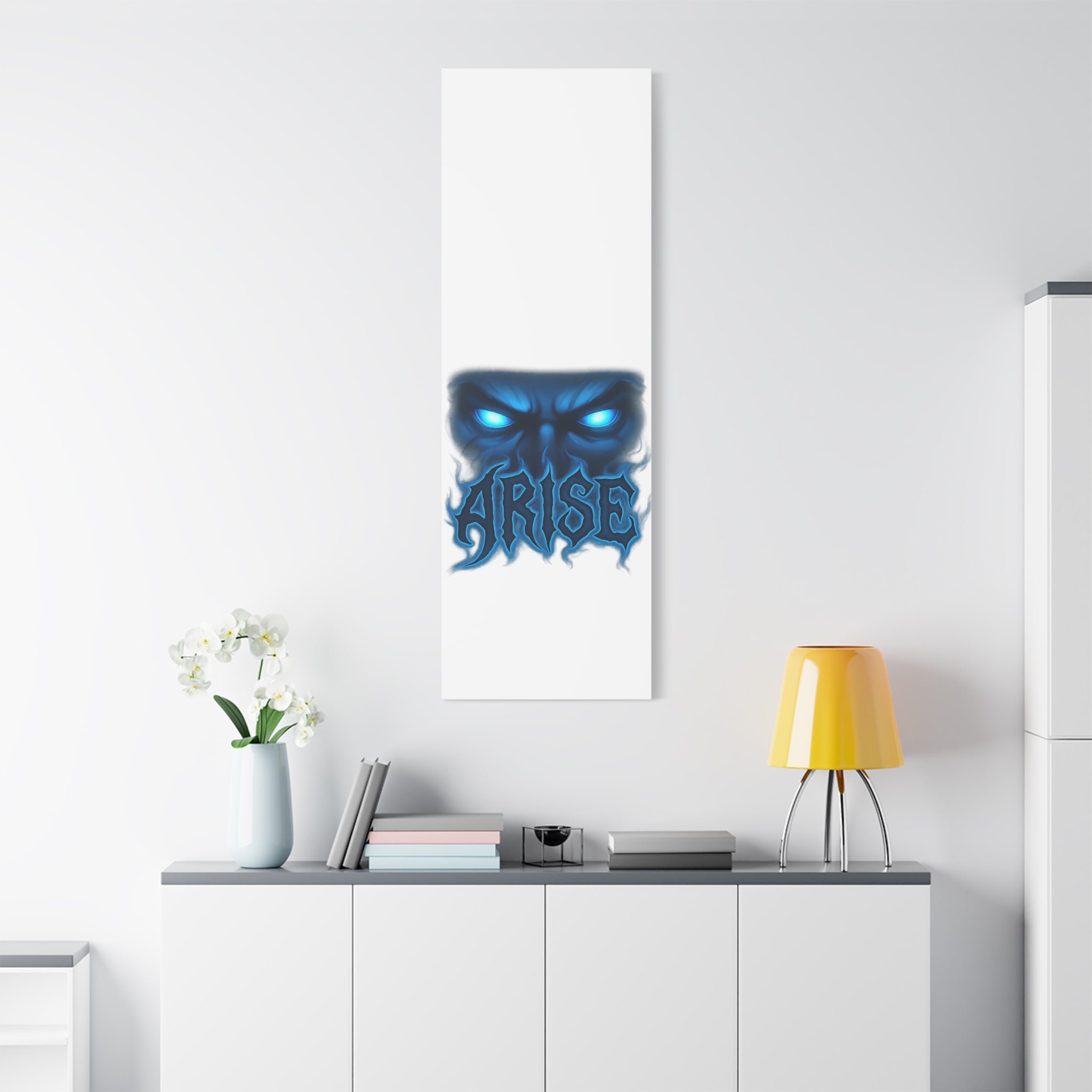 Arise Blue Demon Canvas Wall Art — Matte Stretched Horror Poster