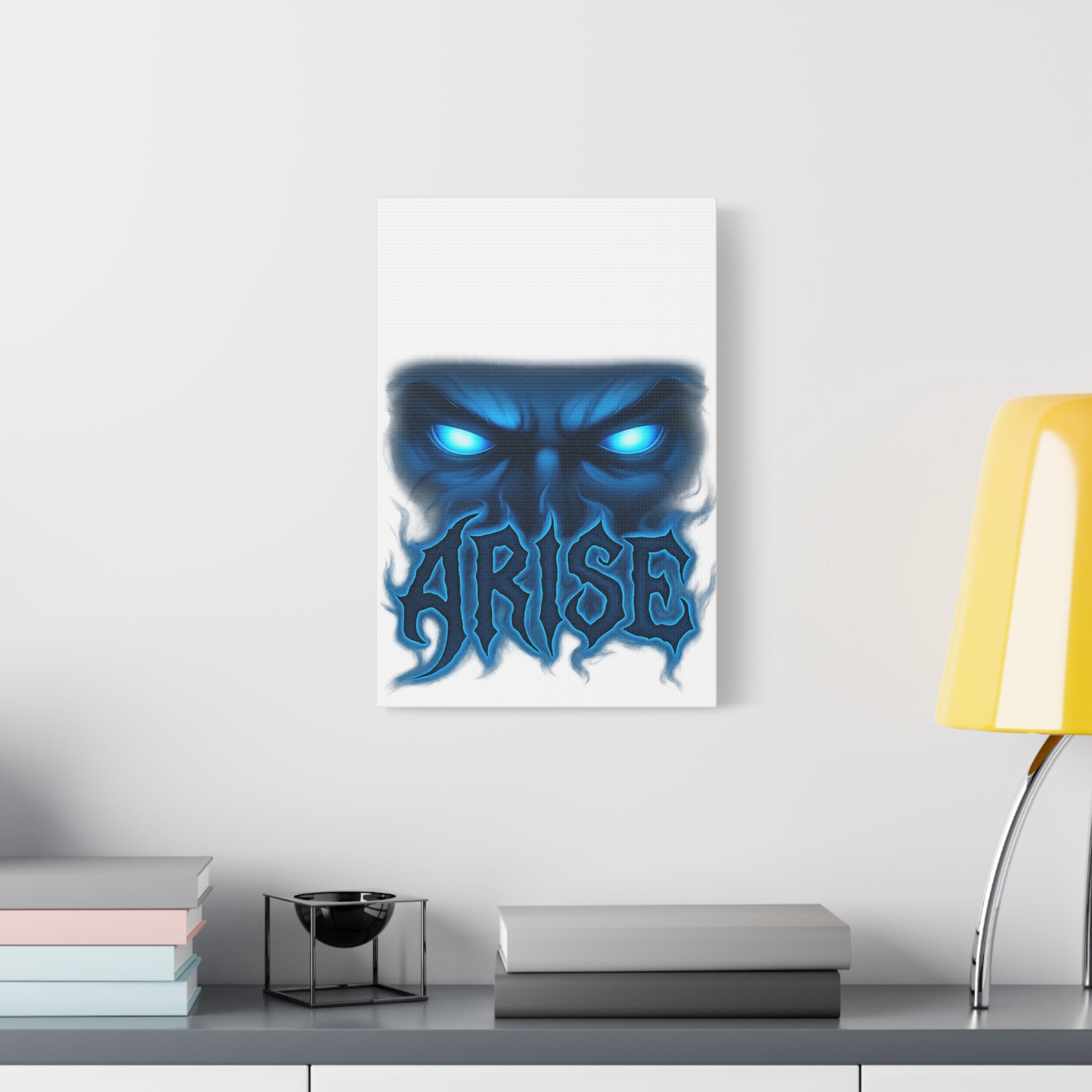 Arise Blue Demon Canvas Wall Art — Matte Stretched Horror Poster