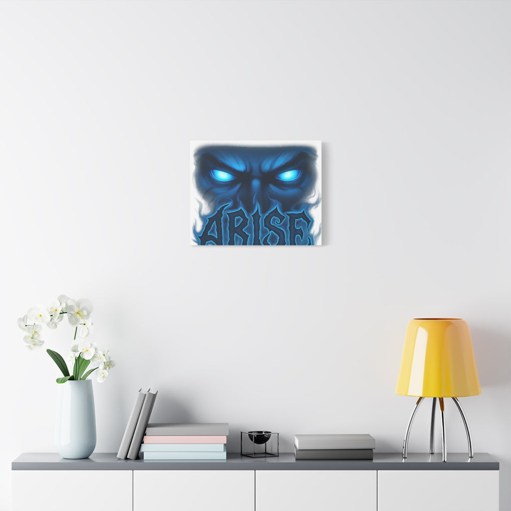 Arise Blue Demon Canvas Wall Art — Matte Stretched Horror Poster