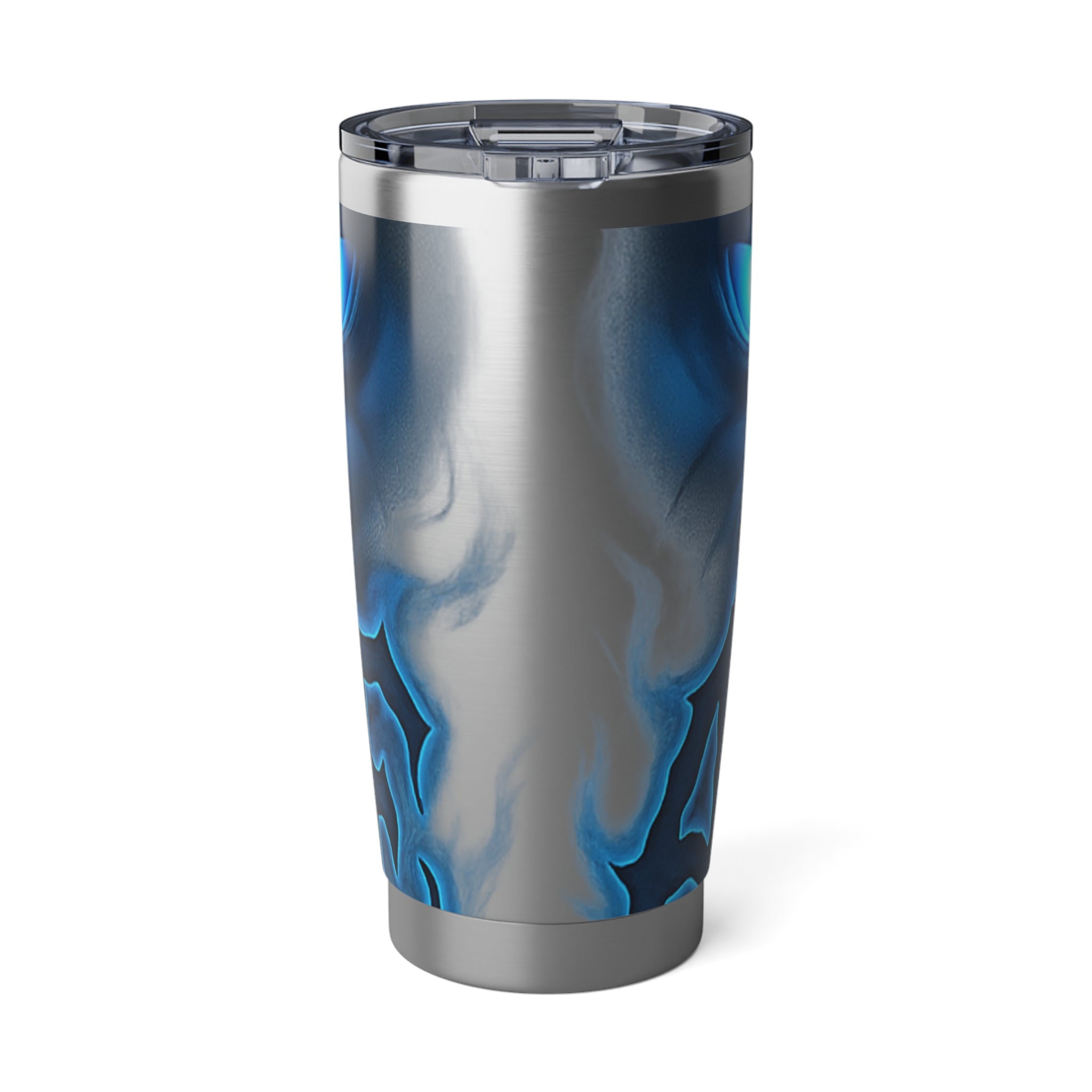 Blue Flame Vagabond 20oz Tumbler — Insulated Travel Mug with Abstract Electric Flame Design