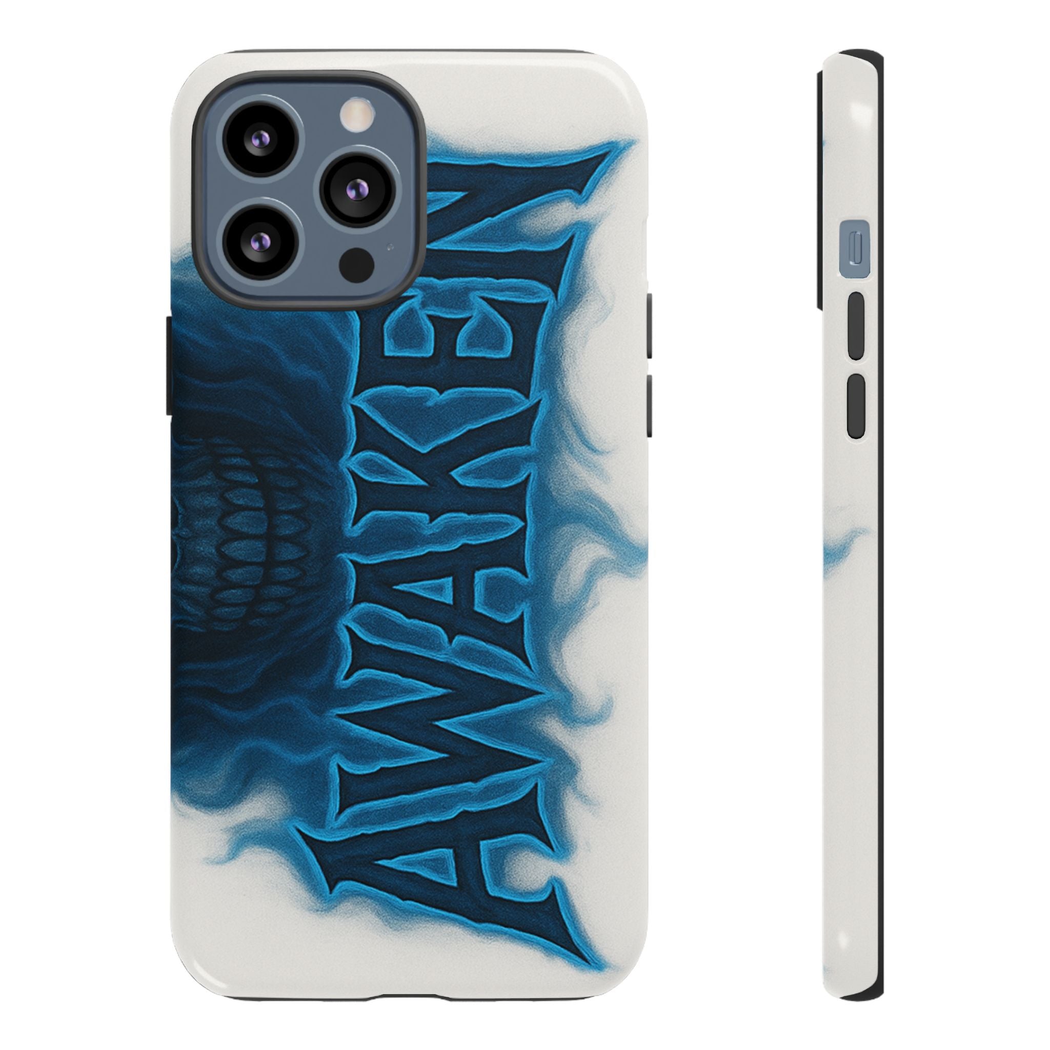 Awaken Skull Blue Flame Phone Case