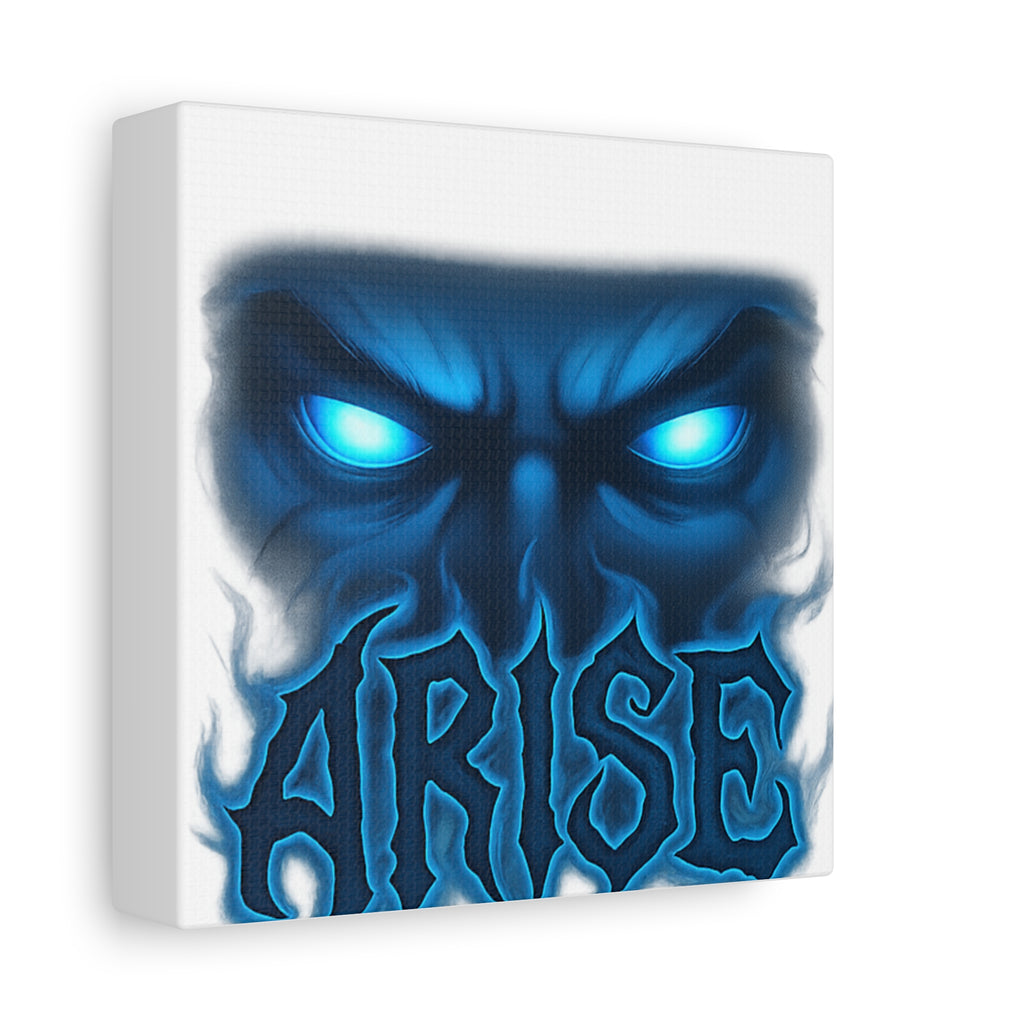 Arise Blue Demon Canvas Wall Art — Matte Stretched Horror Poster
