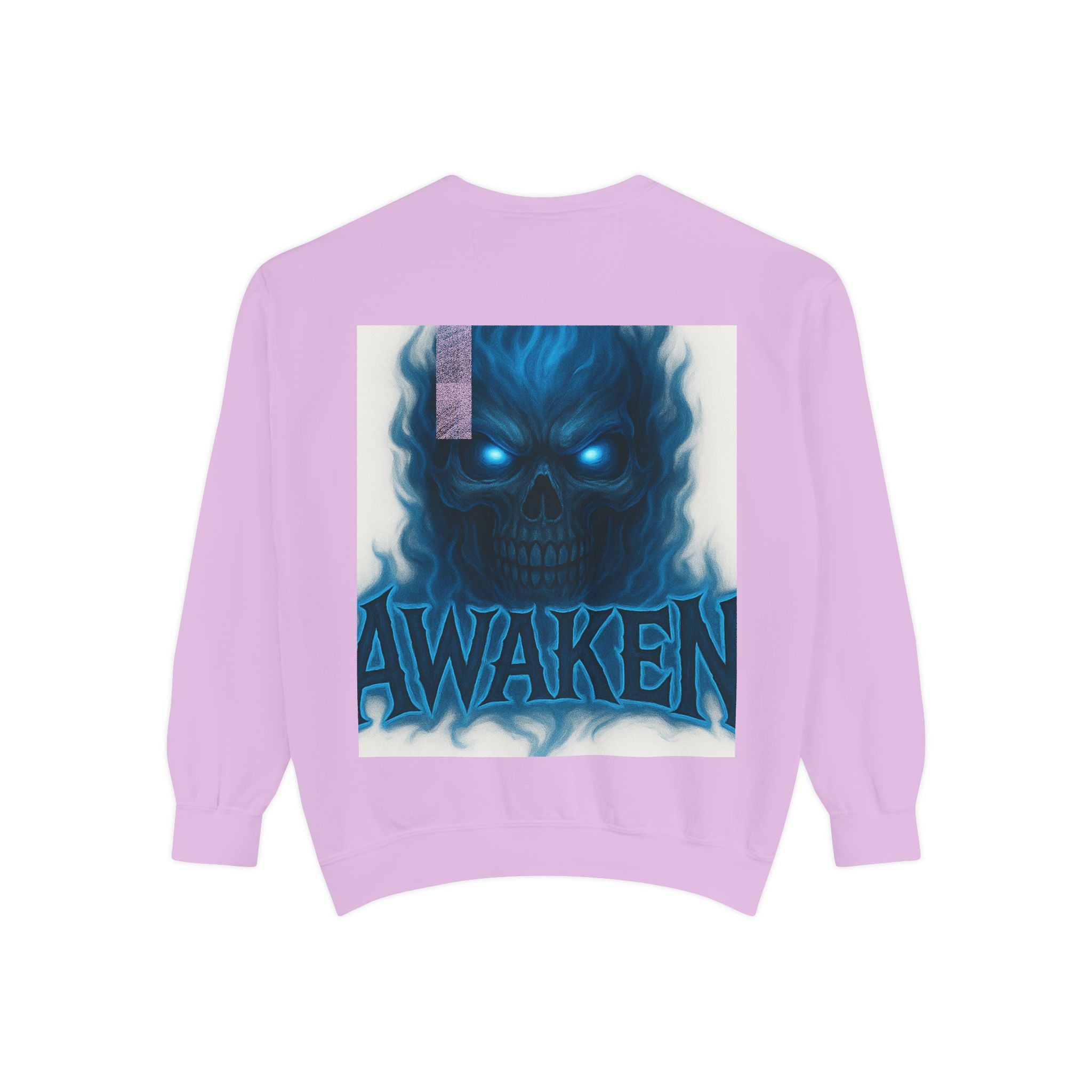 Arise Awake Blue Flame Skull Sweatshirt — Gothic Streetwear Crewneck