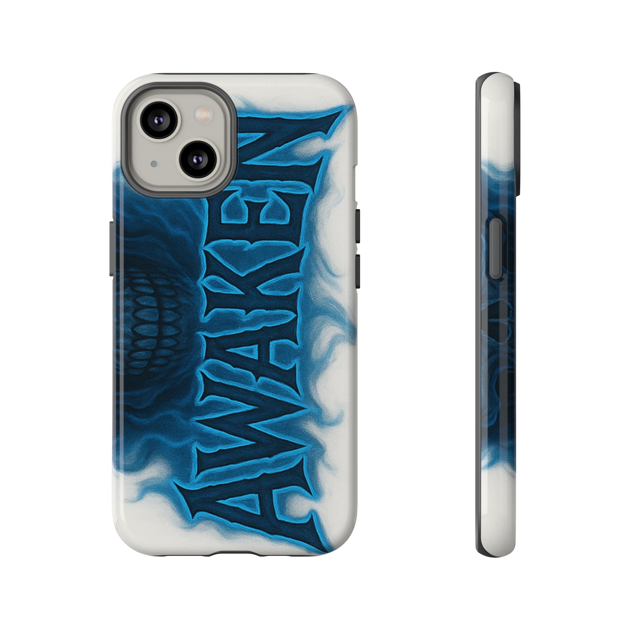 Awaken Skull Blue Flame Phone Case