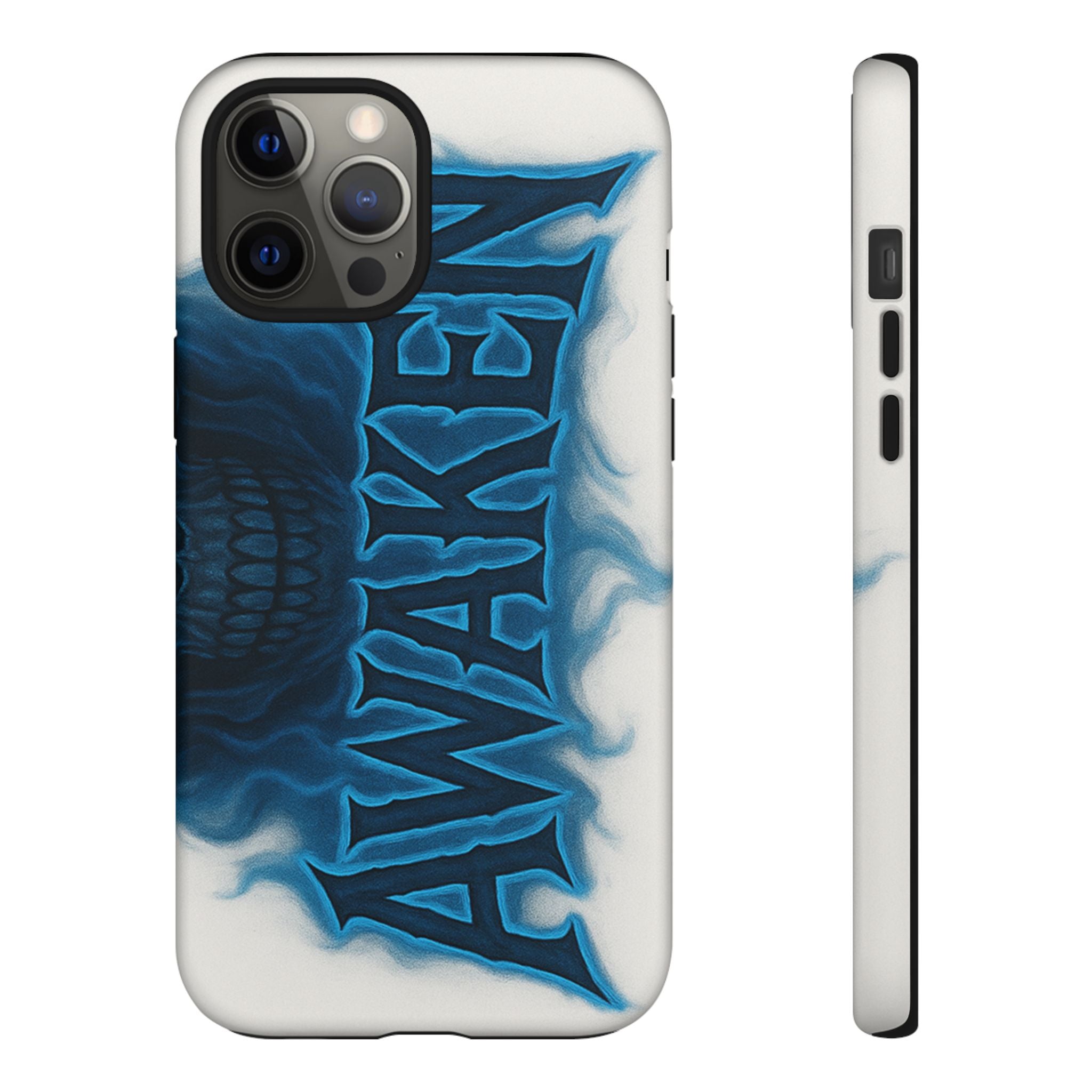 Awaken Skull Blue Flame Phone Case