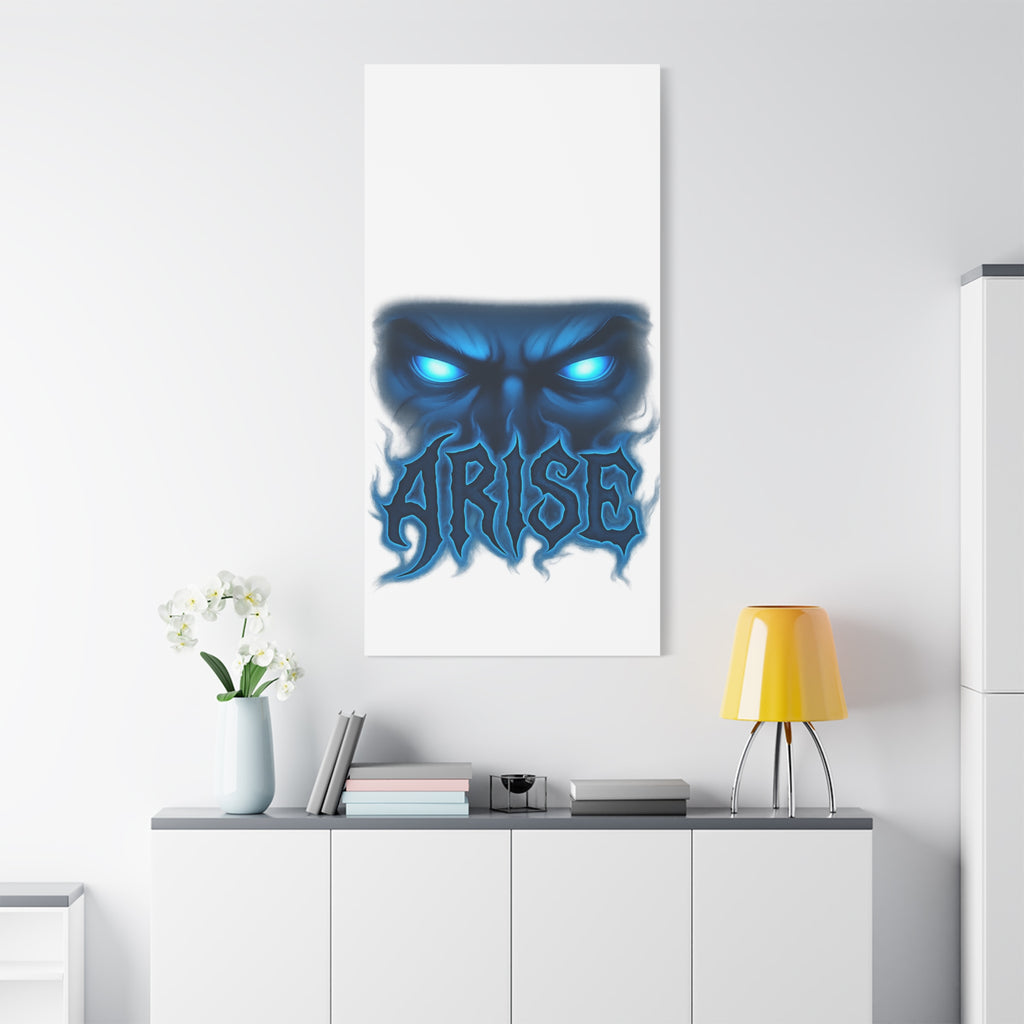 Arise Blue Demon Canvas Wall Art — Matte Stretched Horror Poster
