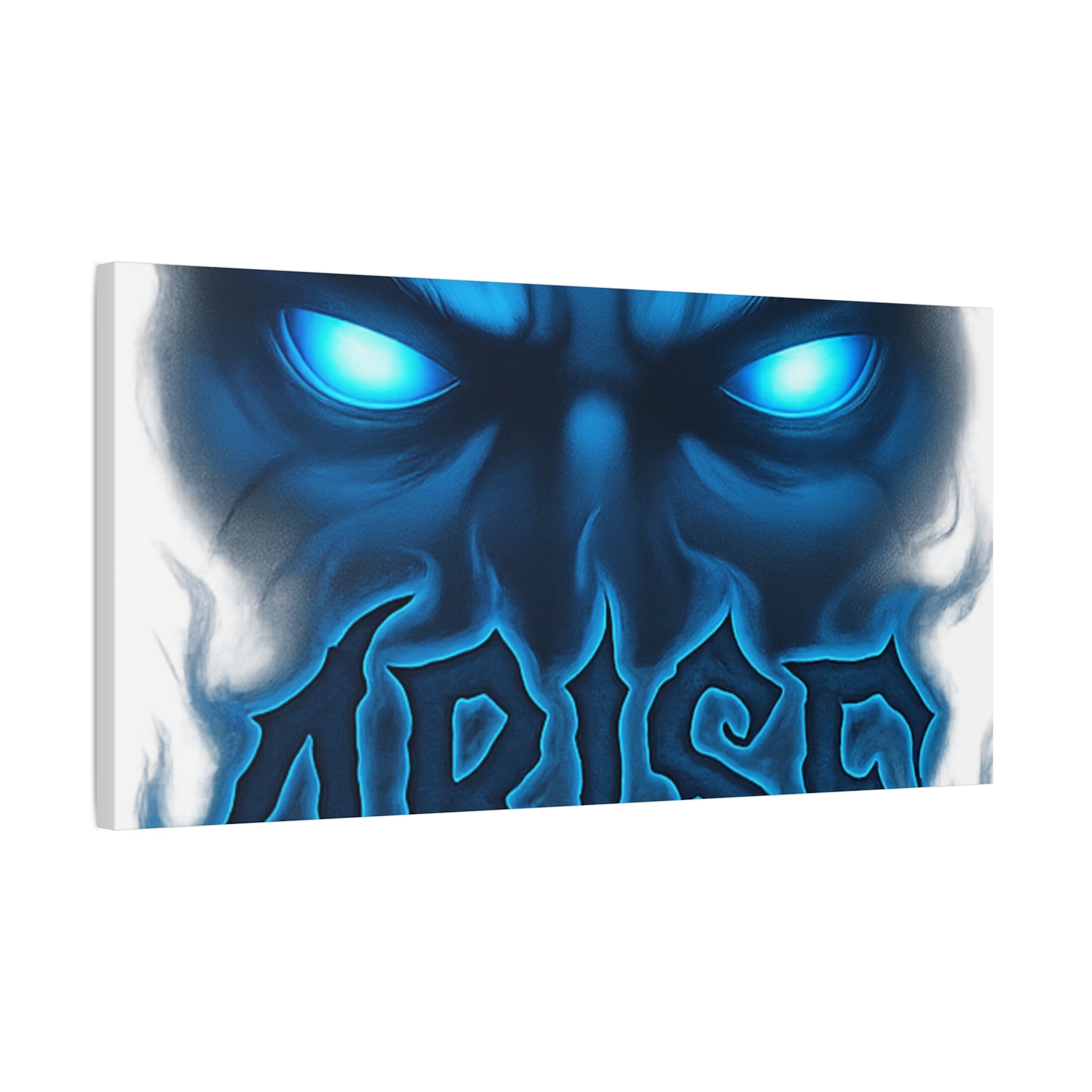 Arise Blue Demon Canvas Wall Art — Matte Stretched Horror Poster