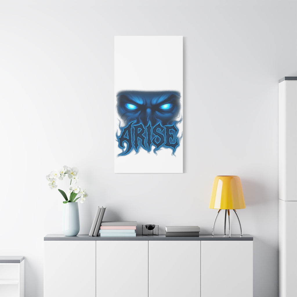 Arise Blue Demon Canvas Wall Art — Matte Stretched Horror Poster