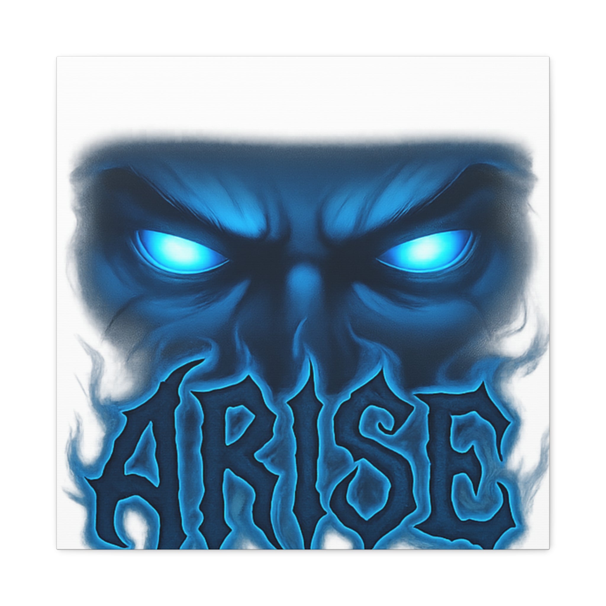 Arise Blue Demon Canvas Wall Art — Matte Stretched Horror Poster